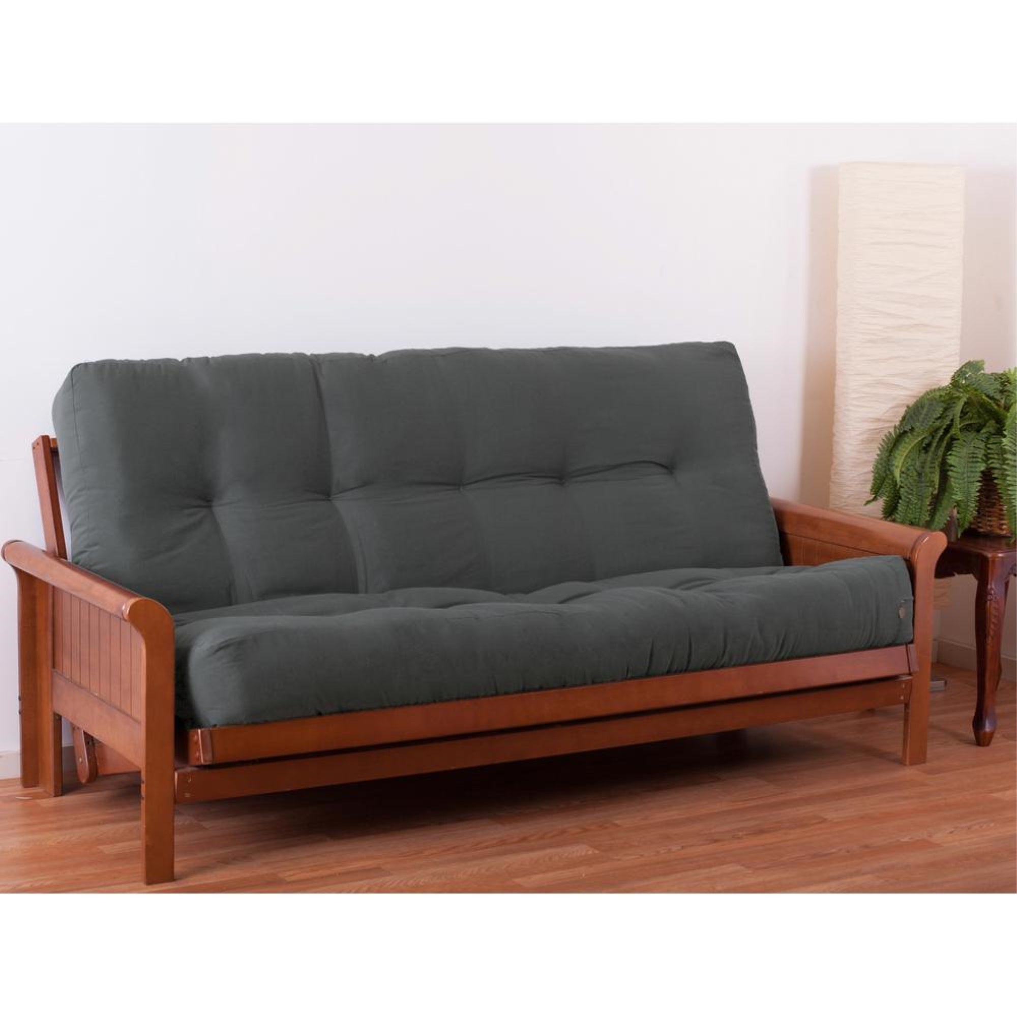 Blazing Needles Renewal 10-inch Twill Full-size Futon Mattress - Steel Grey
