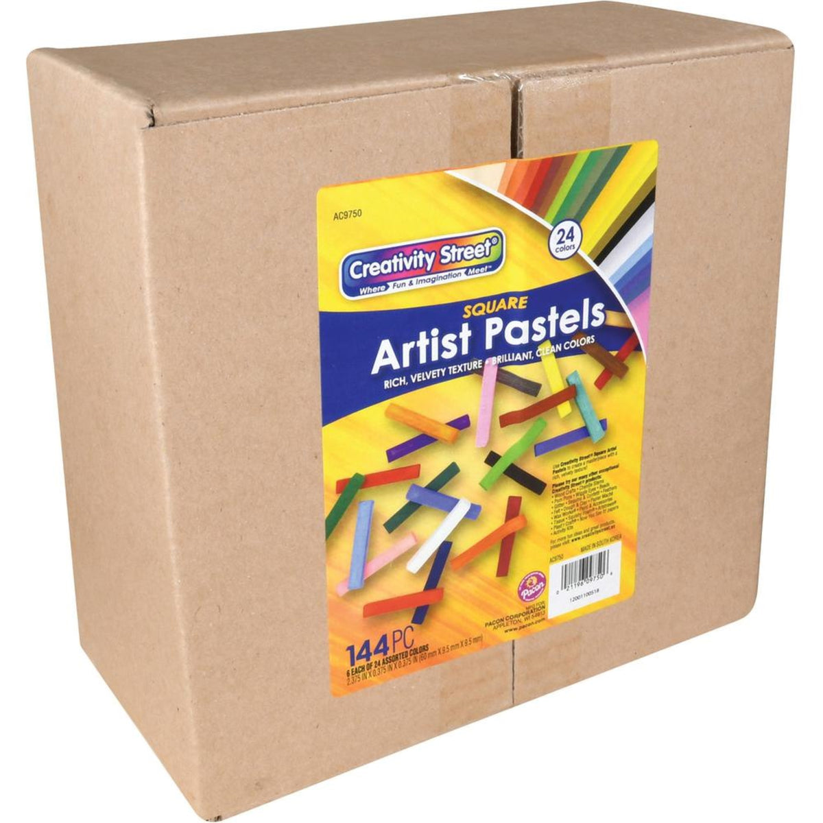 Creativity Street Creativity Street Square Artist Pastels - 0.4 Length - Assorted - 144 / Set