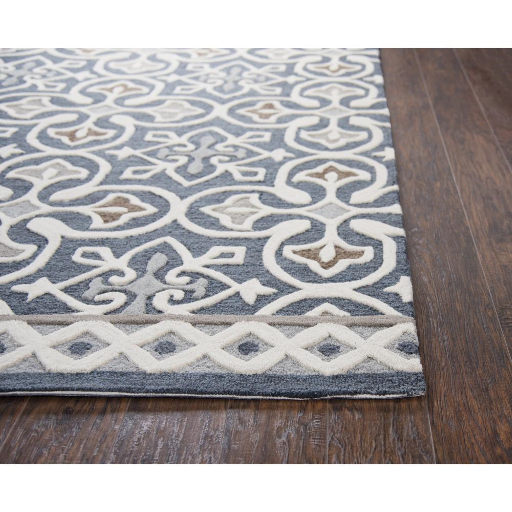 Lavine Blue 8' x 10' Hand-Tufted Rug- LV1001
