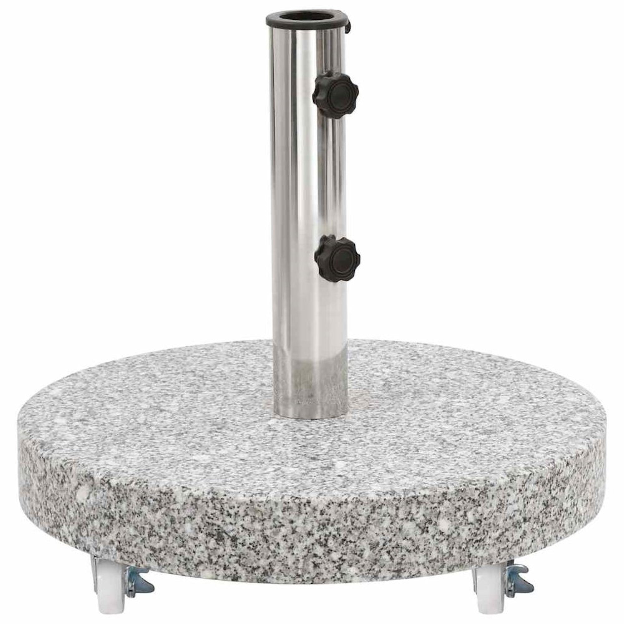 Parasol Base Grey Granite and stainless steel Medium