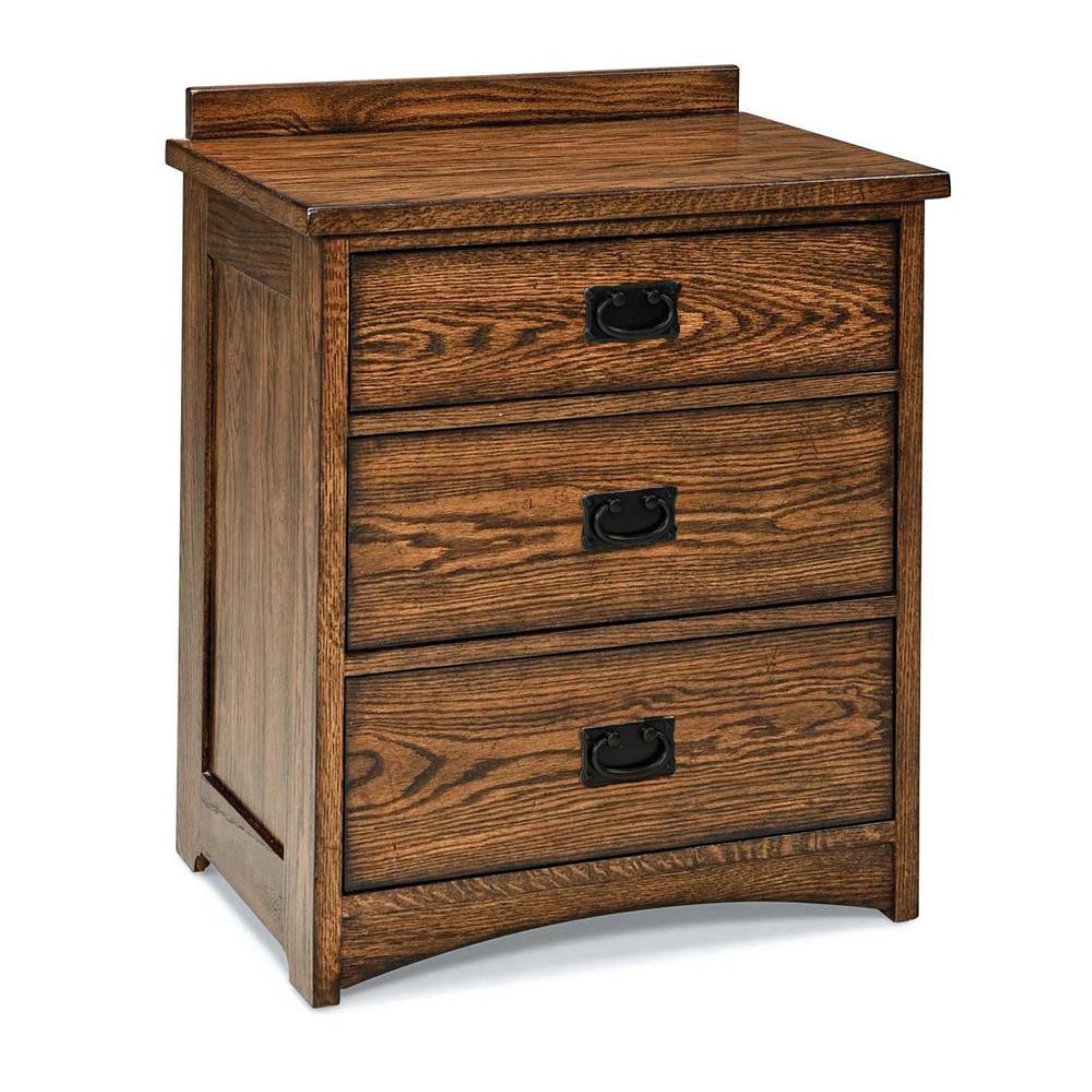 Intercon-3 Drawer Nightstand in Mission