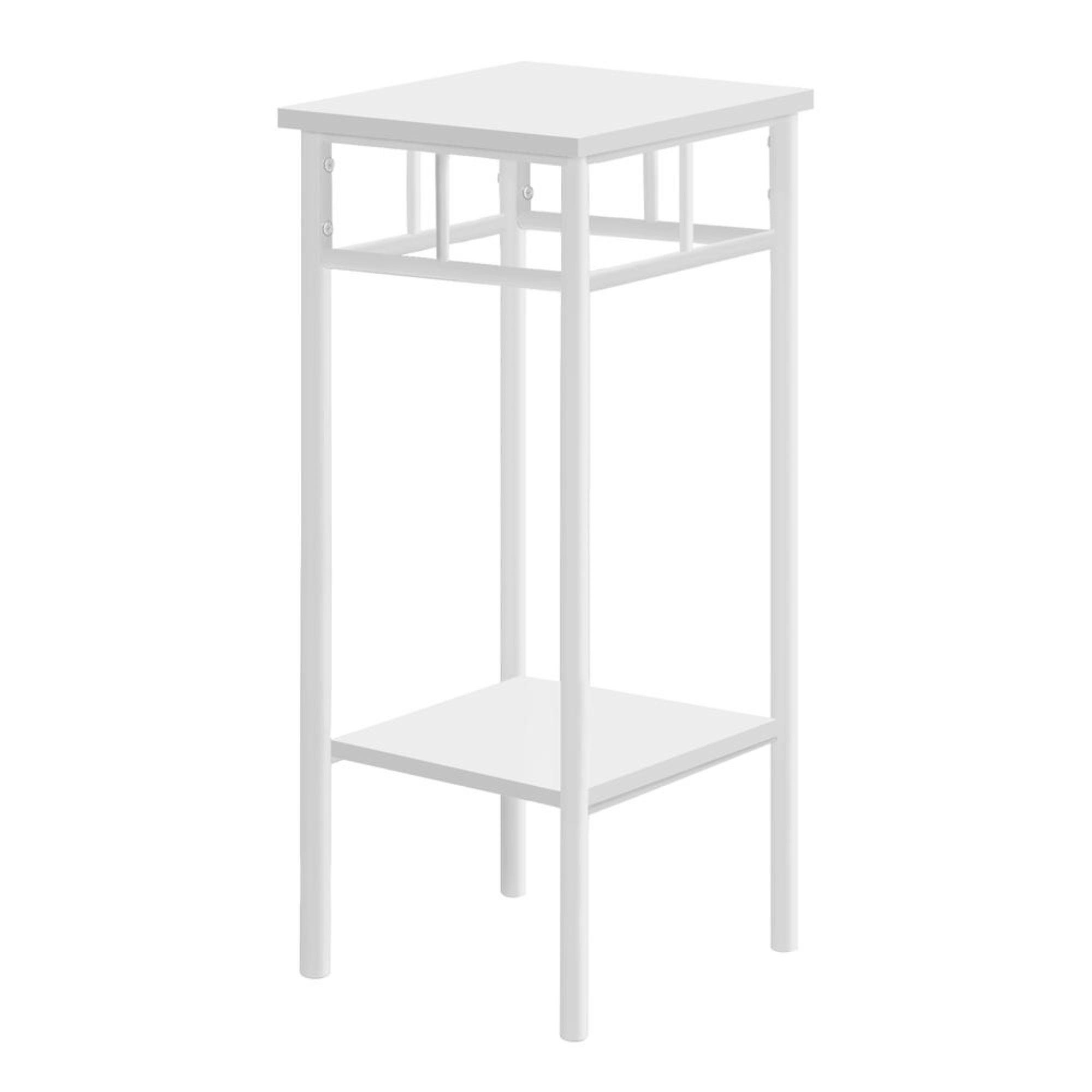 ACCENT TABLE - 28H / WHITE / WHITE METAL