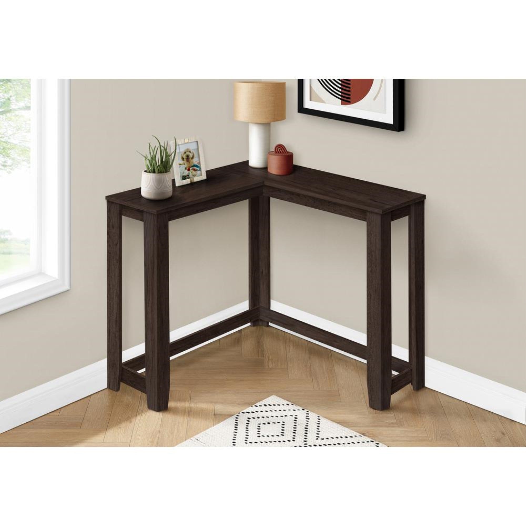 ACCENT TABLE - 36 / ESPRESSO CORNER CONSOLE