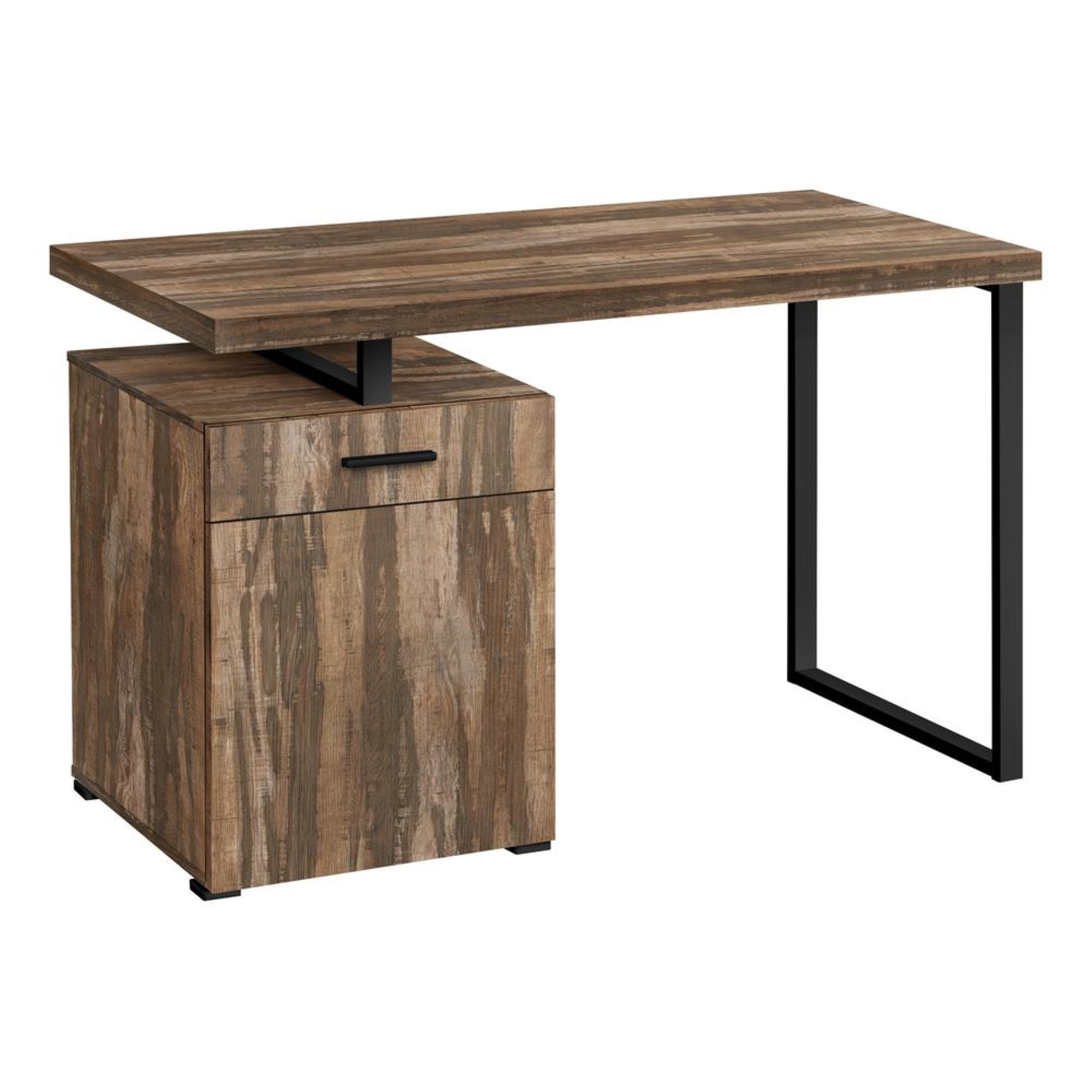 COMPUTER DESK - 48L / BROWN RECLAIMED LEFT/ RIGHT FACING