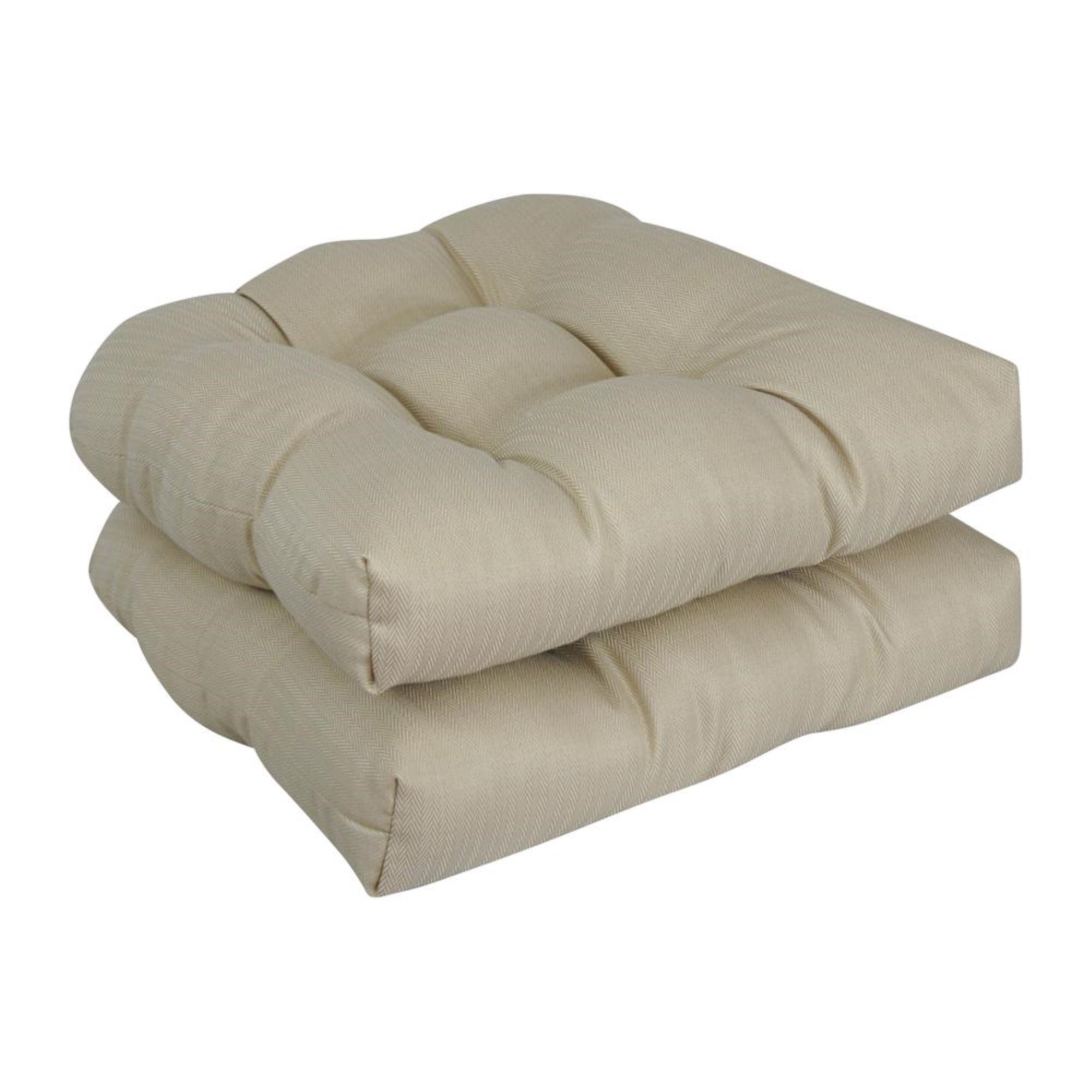 19-inch U-Shaped Premium Outdoor Tufted Dining Chair Cushions (Set of 2)  93184-2CH-PO-014
