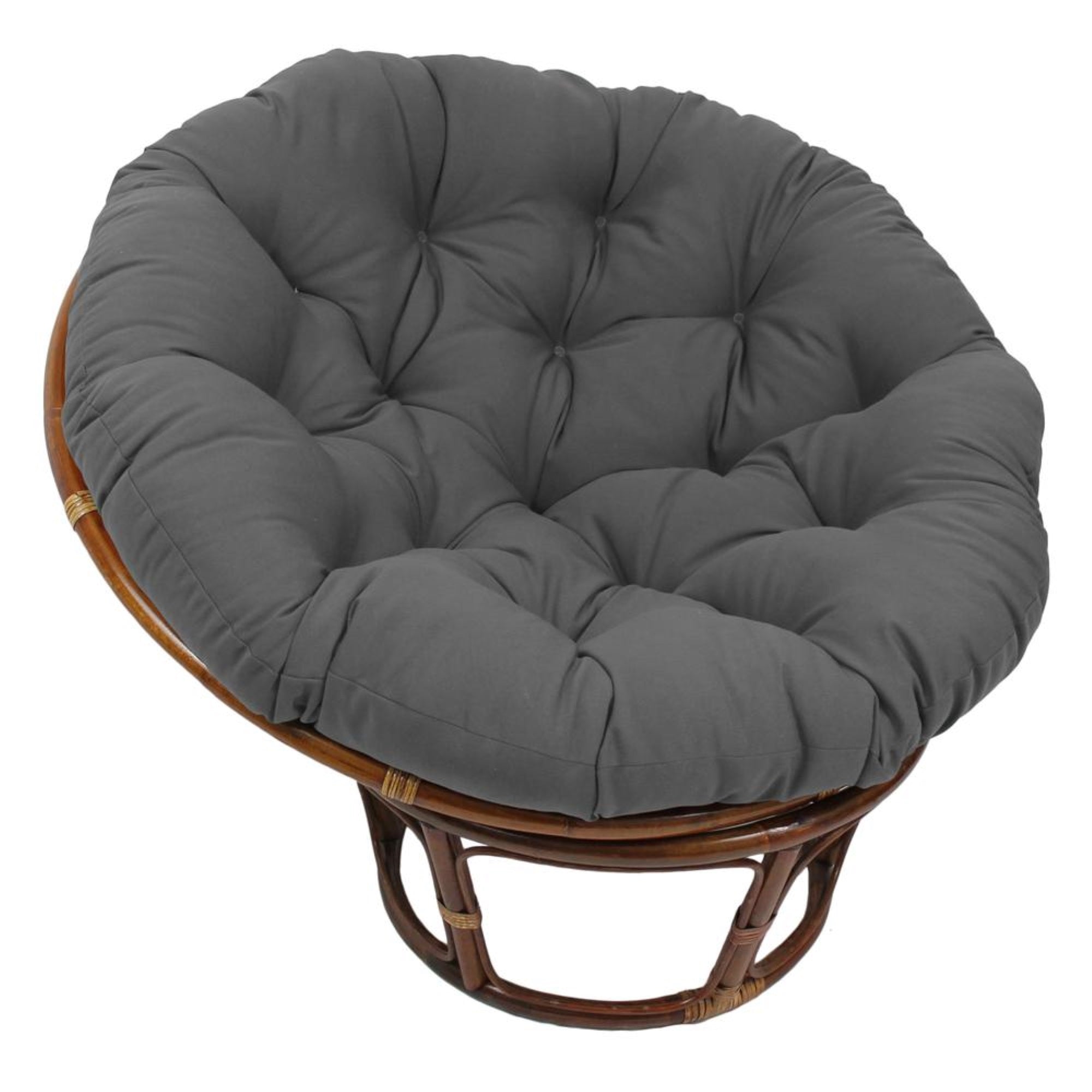 48-inch Solid Twill Papasan Cushion (Fits 46-inch Papasan Frame) 93302-TW-GY