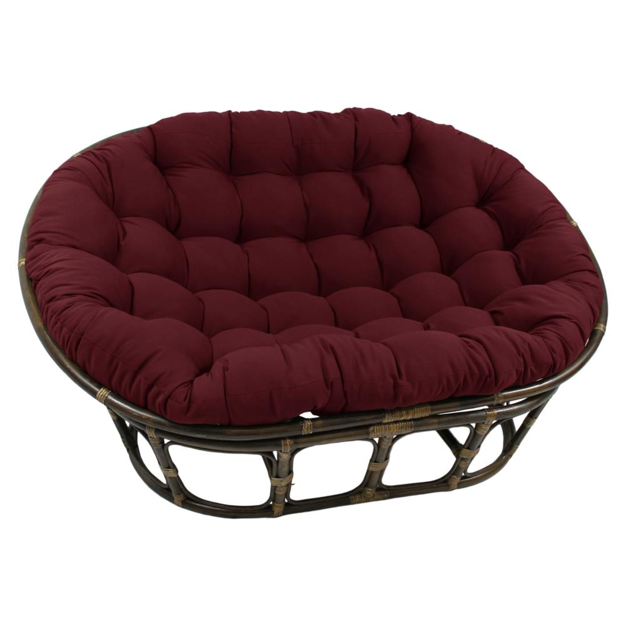 78-inch by 58-inch Solid Twill Double Papasan Cushion  93304-78-TW-BG