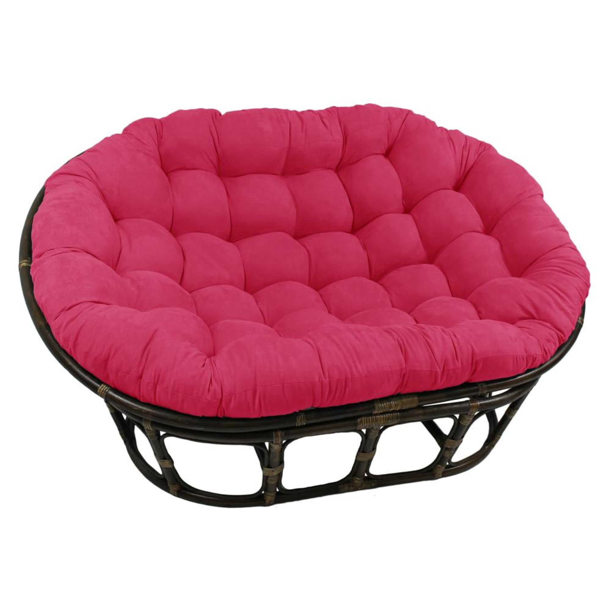 65-inch by 48-inch Solid Microsuede Double Papasan Cushion 93304-MS-BB