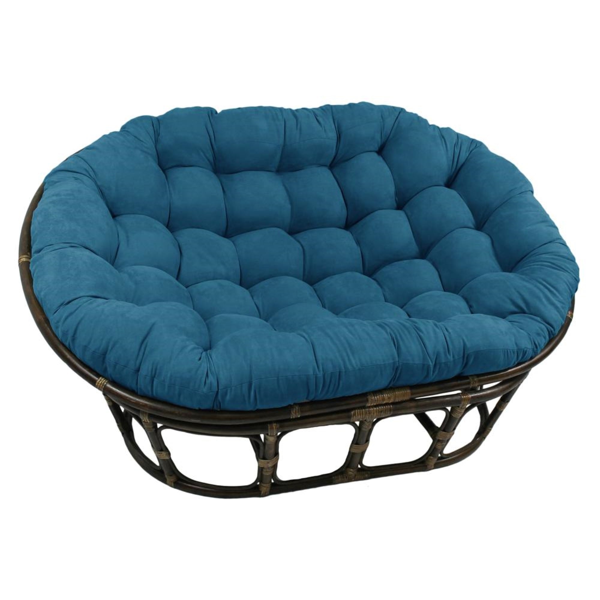 65-inch by 48-inch Solid Microsuede Double Papasan Cushion 93304-MS-TL