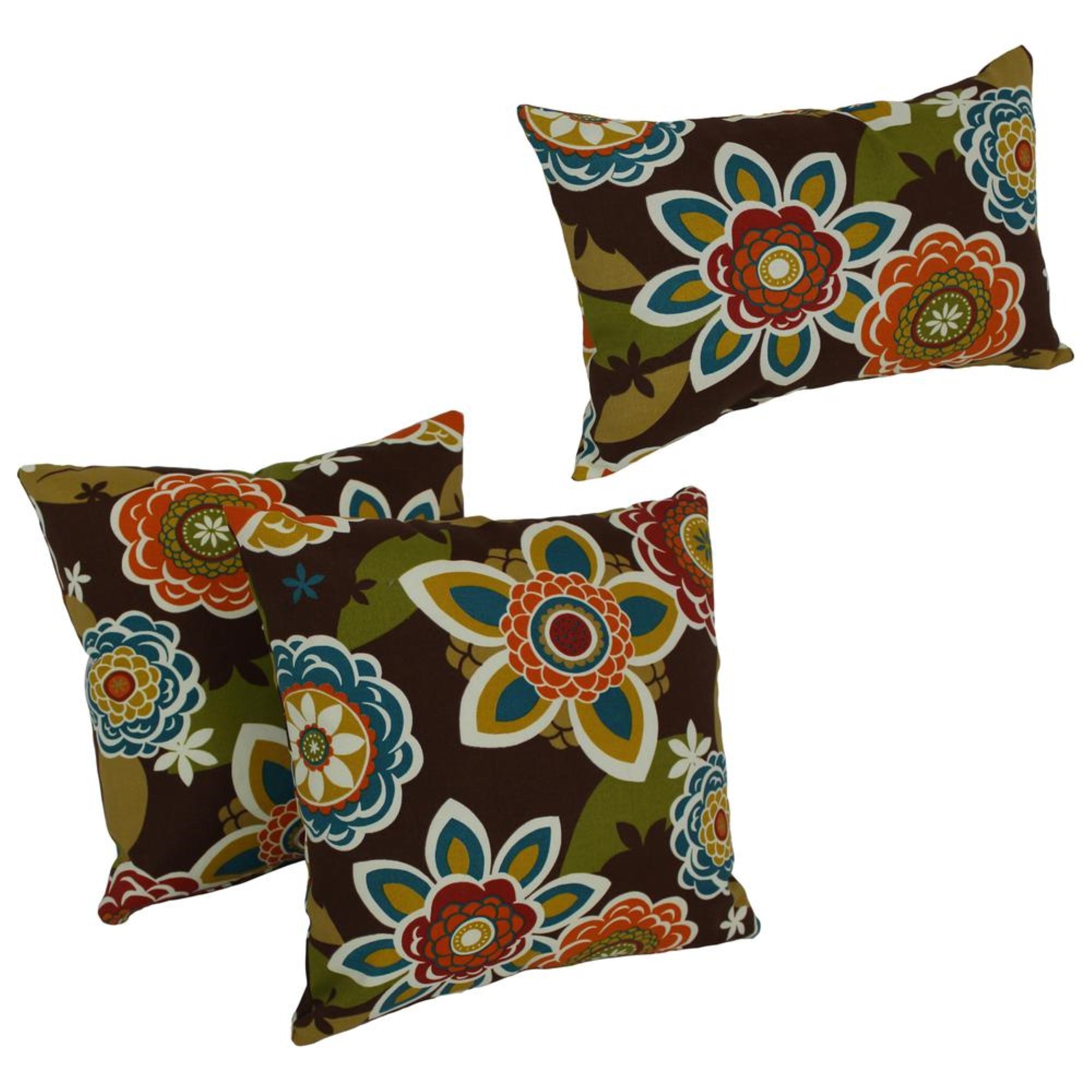 18 inch Throw Pillow and Two 20 inch by 8 inch Bolsters (Set of 3)  9917-S3-REO-50