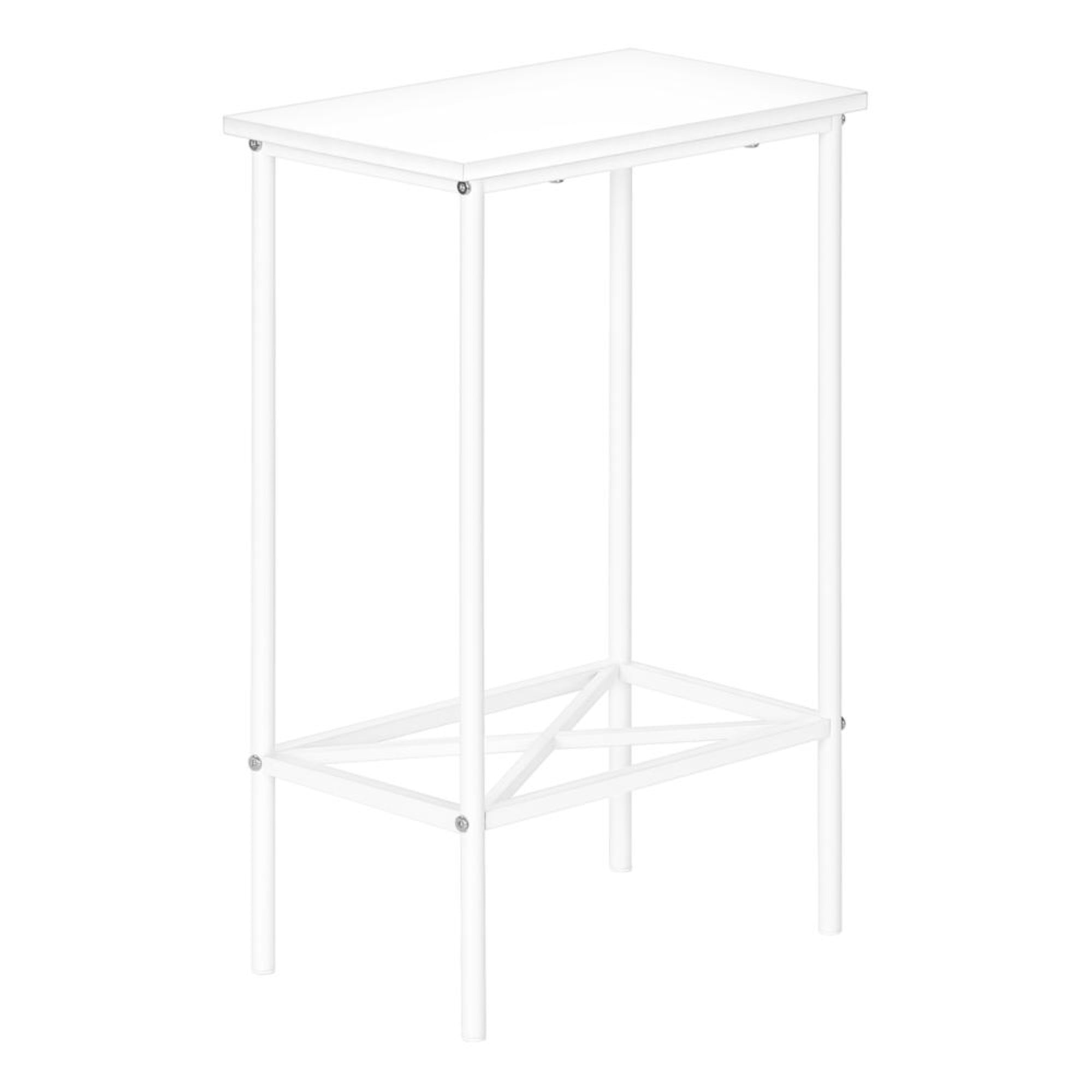 ACCENT TABLE - 24H /WHITE / WHITE METAL