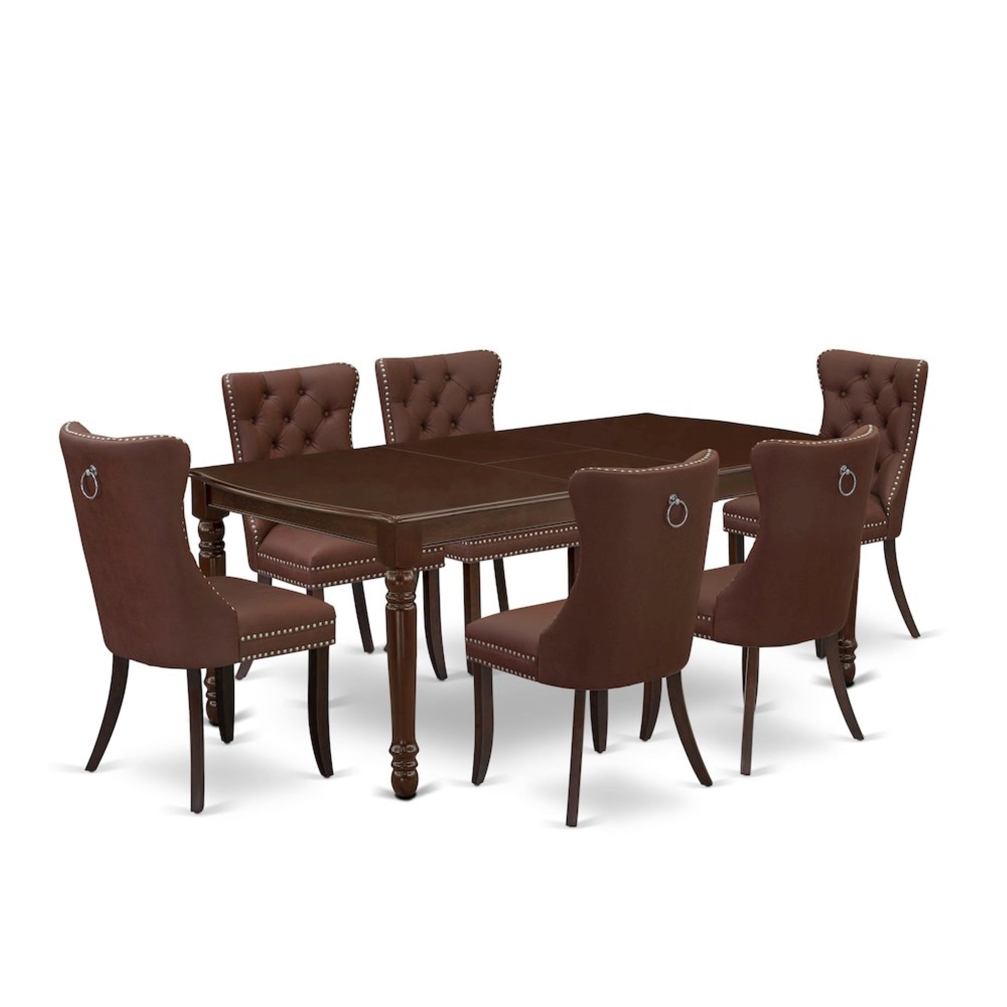 7 Piece Dining Room Set Consists of a Rectangle Wooden Table