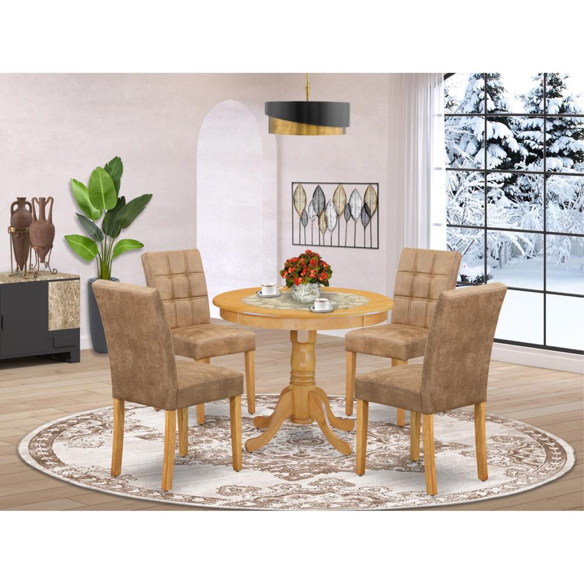 5 Piece Mid Century Dining Set
