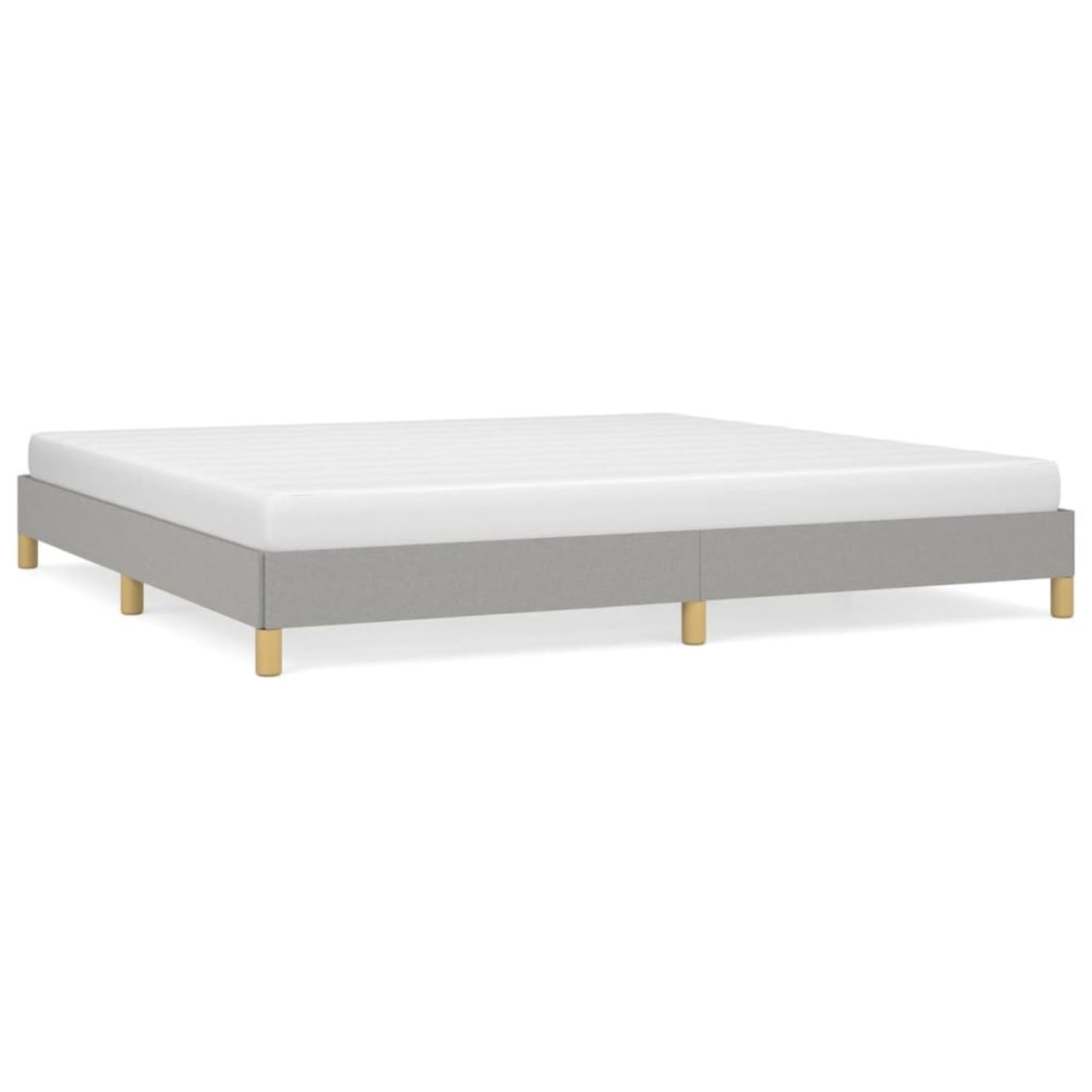 Bed Frame Light Gray 76x79.9??King Fabric