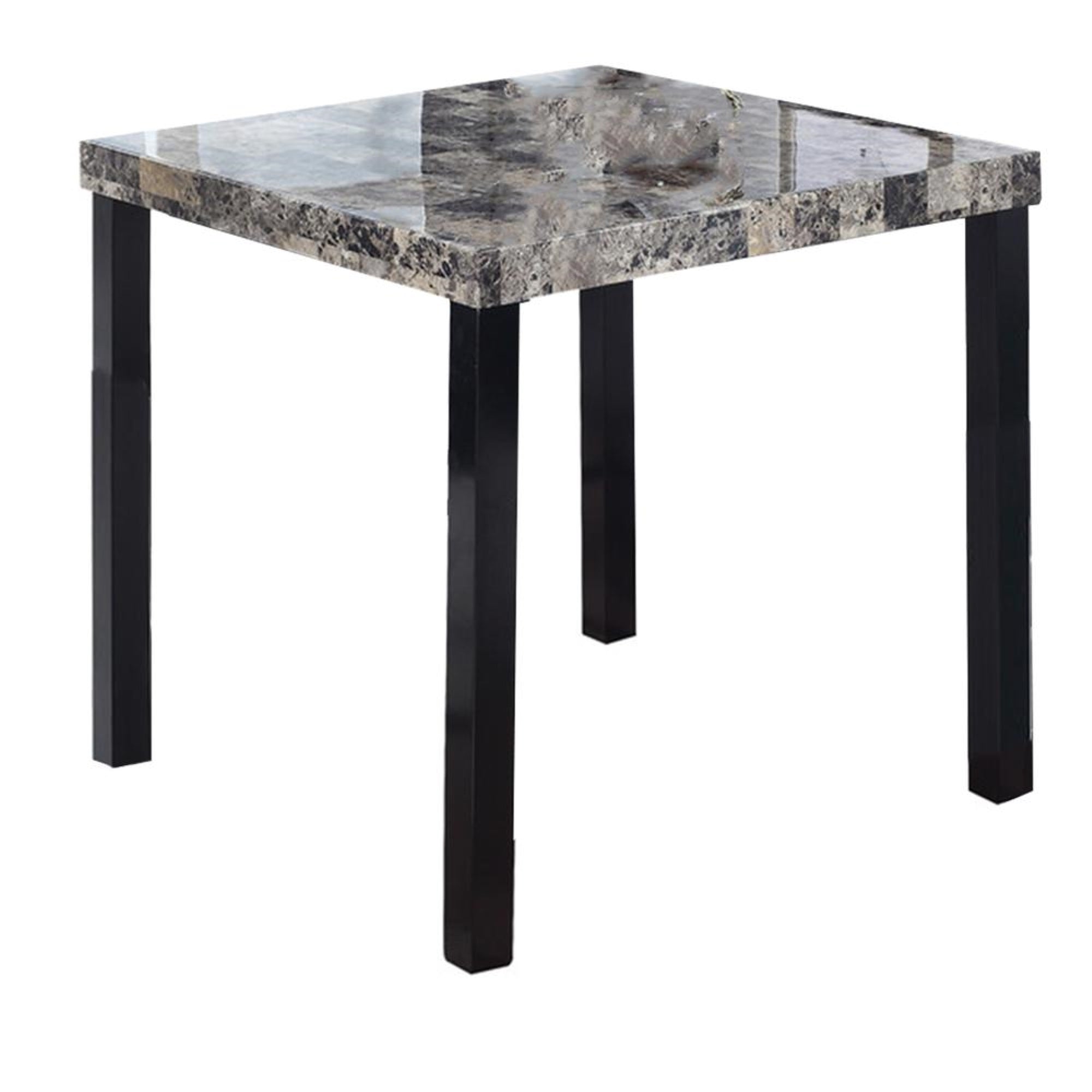 Best Master Melissa Square Faux Marble Top Counter Height Table