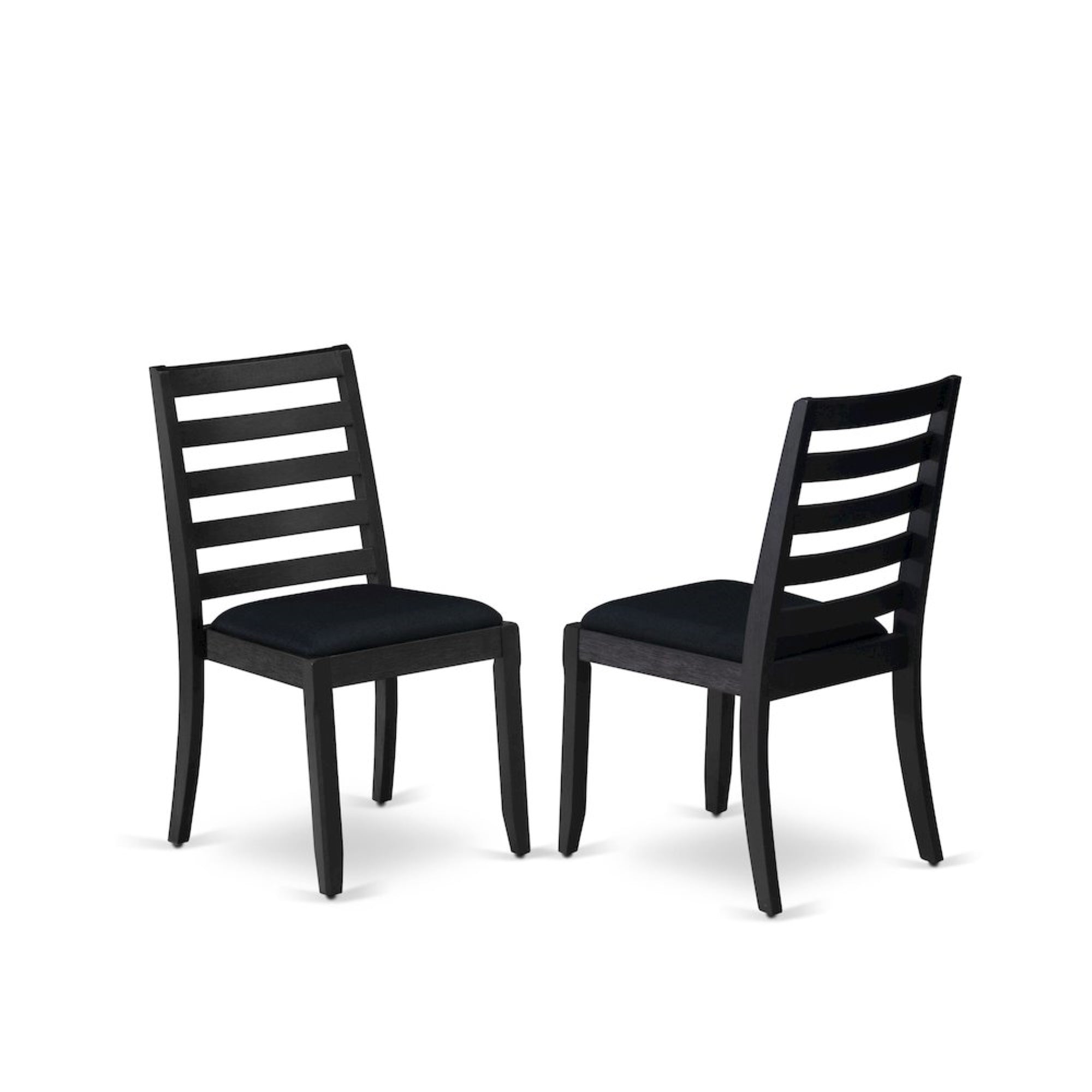 Dining Room Chair with Black Linen Fabric and upholstered back