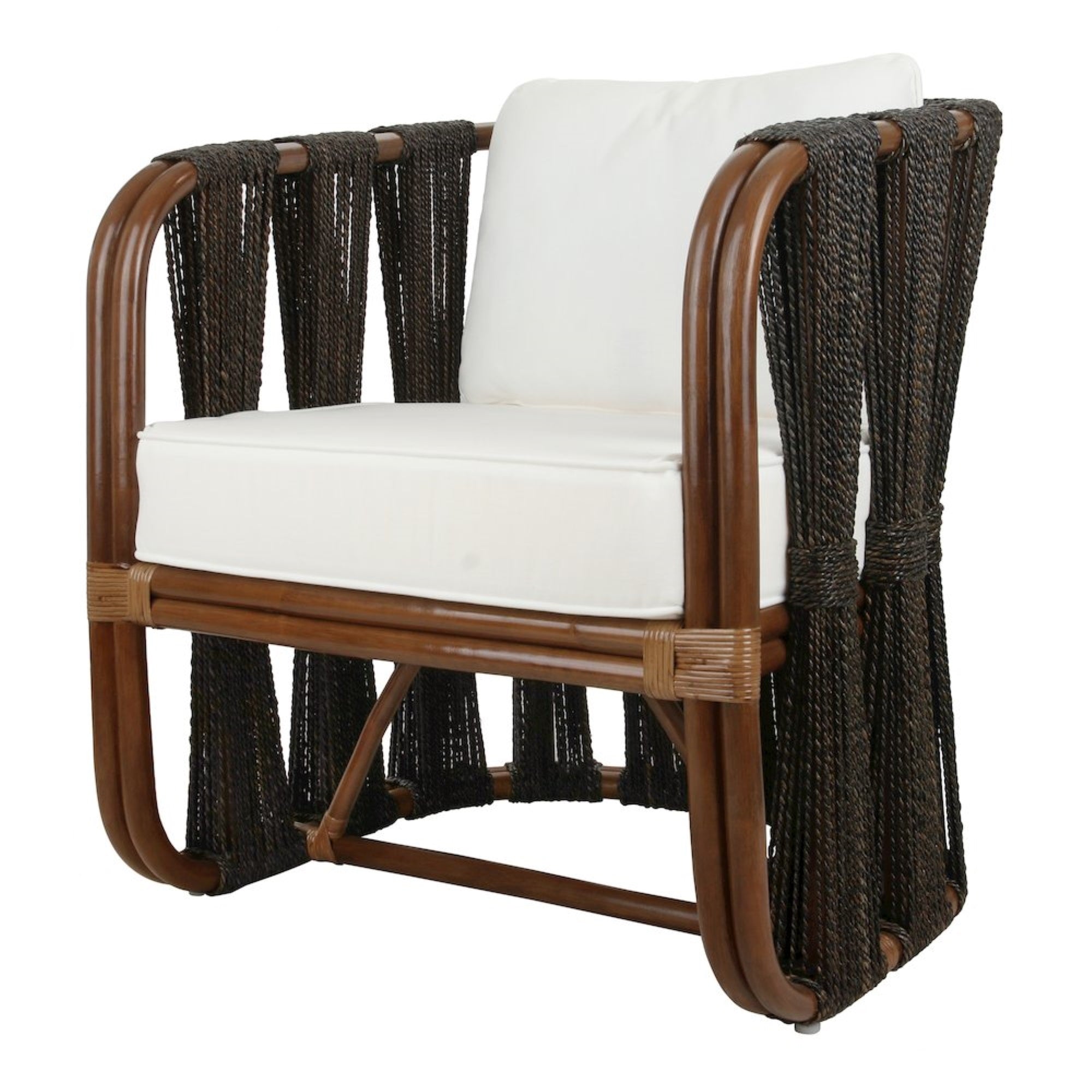 Shanaya Rattan Accent Arm Chair with Abaca