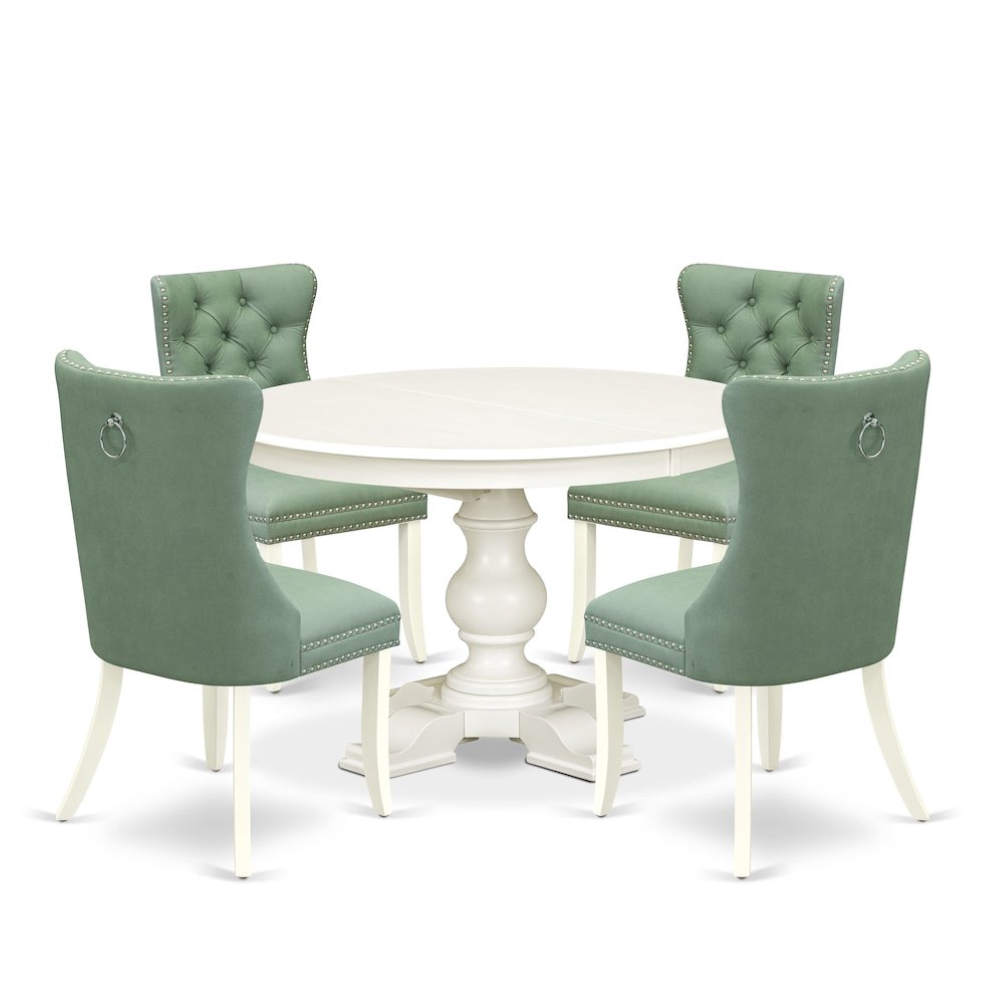 9-Piece Kitchen Dining Set, Linen White