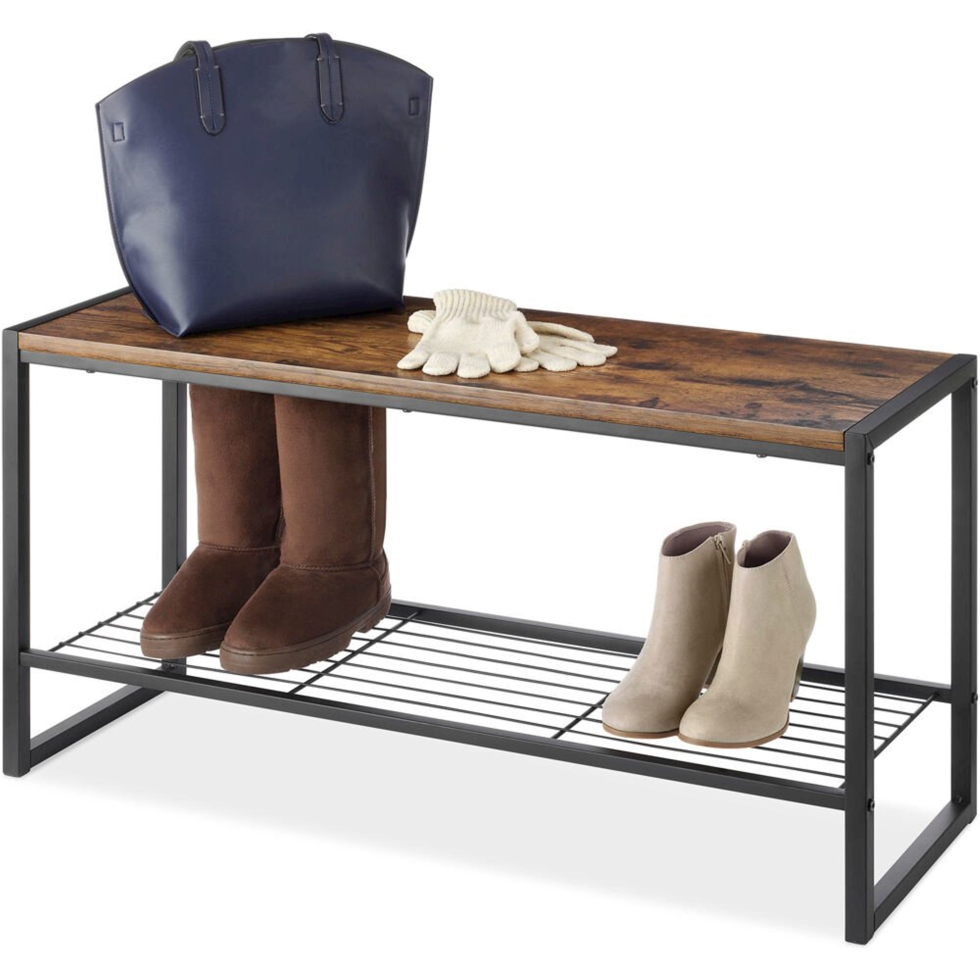 Modern Industrial Entryway Bench