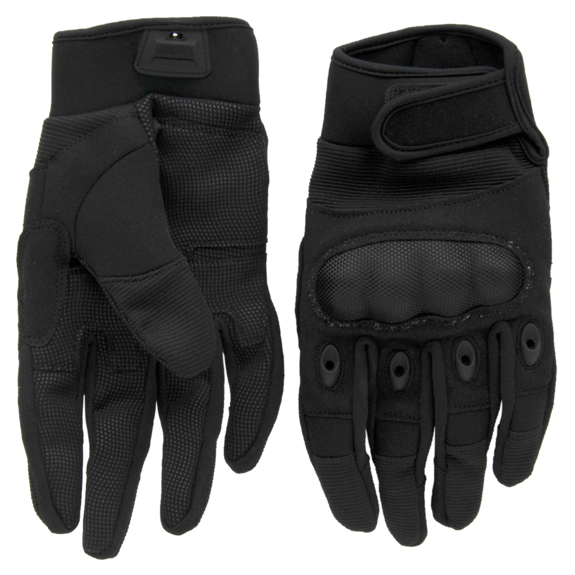 Scipio Tactical Recon Gloves Bhg633 - Impact Protection Outdoor Gloves With Padded Palms And Neoprene Xl - Black
