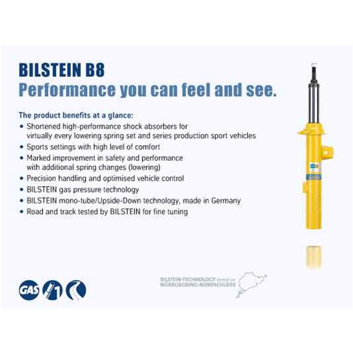 Bilstein B8 5162 Series 17-18 Ford F-250/F-350 Front Monotube Suspension Leveling Kit (For 2In Lift) (46-276827)
