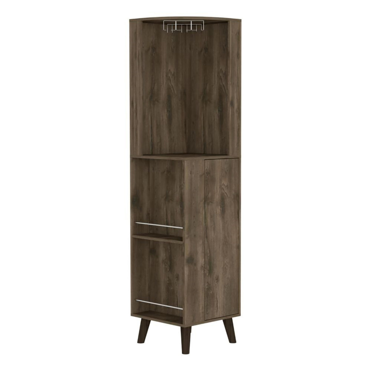 Cincinatti Corner Bar Cabinet  -Living Room -Dark Brown