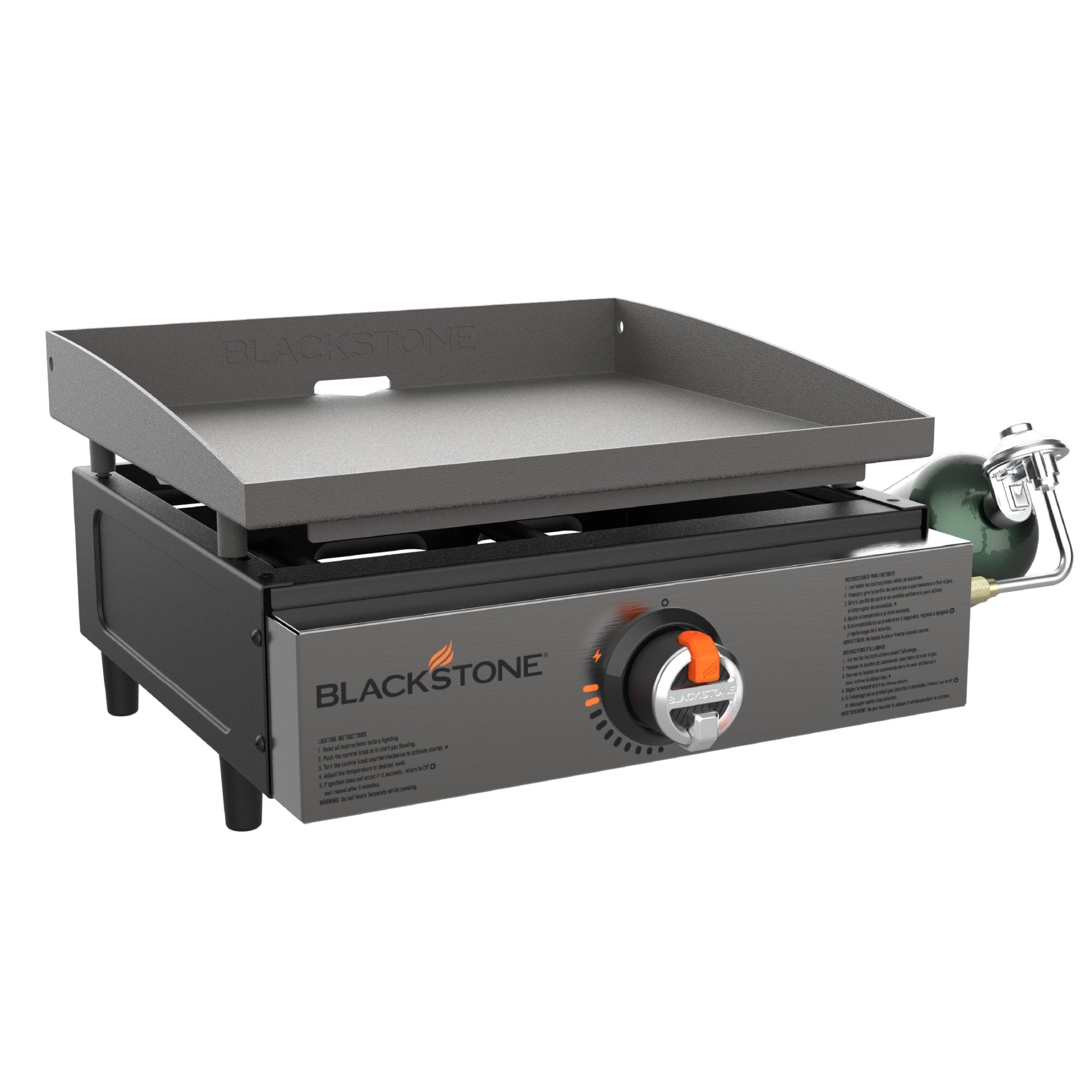 Blackstone 2142 Original 17 Tabletop Griddle with Low-Maintenance Stainless Steel Front Plate, Powder Coated Steel, Black