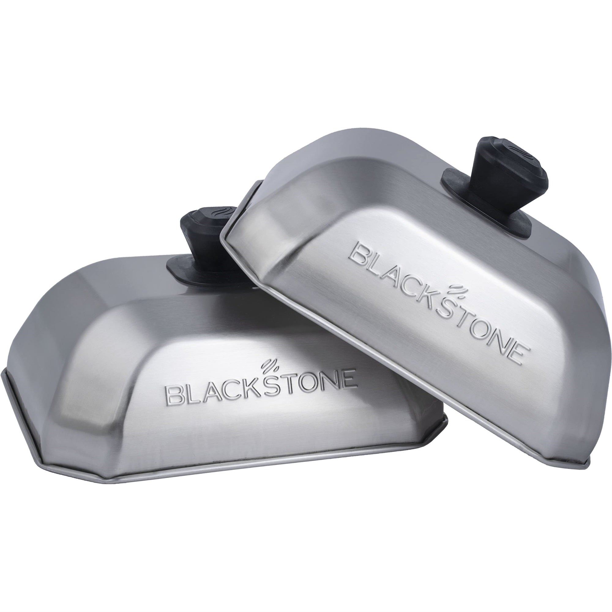 Blackstone 5207 Rectangle Basting Cover Small 2-Pack Griddle Accessories, Stainless Steel, Cheese Melting Dome And Steaming Cover, Best For Use On Flat Top Griddle Grill Cooking Indoor Or Outdoor