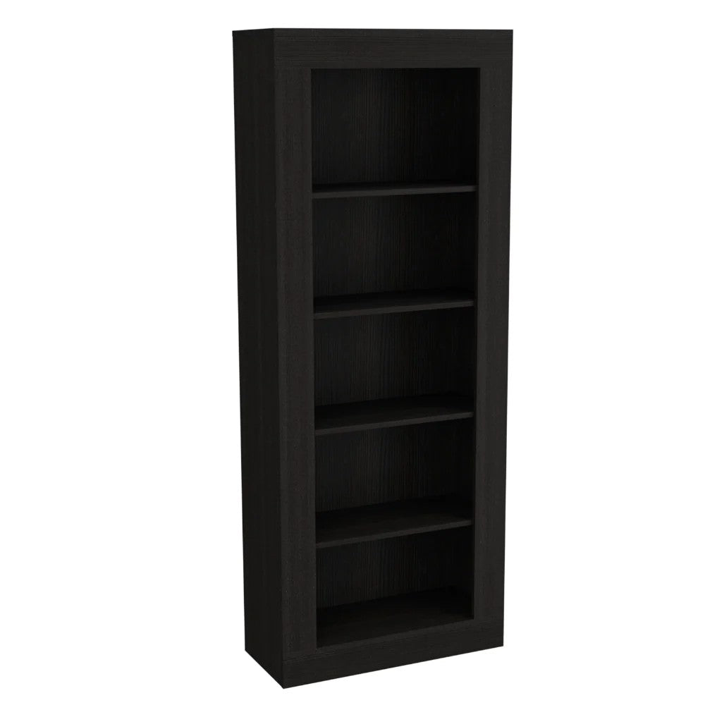 TUHOME Andina Bookcase, Vertical Design, Five Shelves -Black -Office