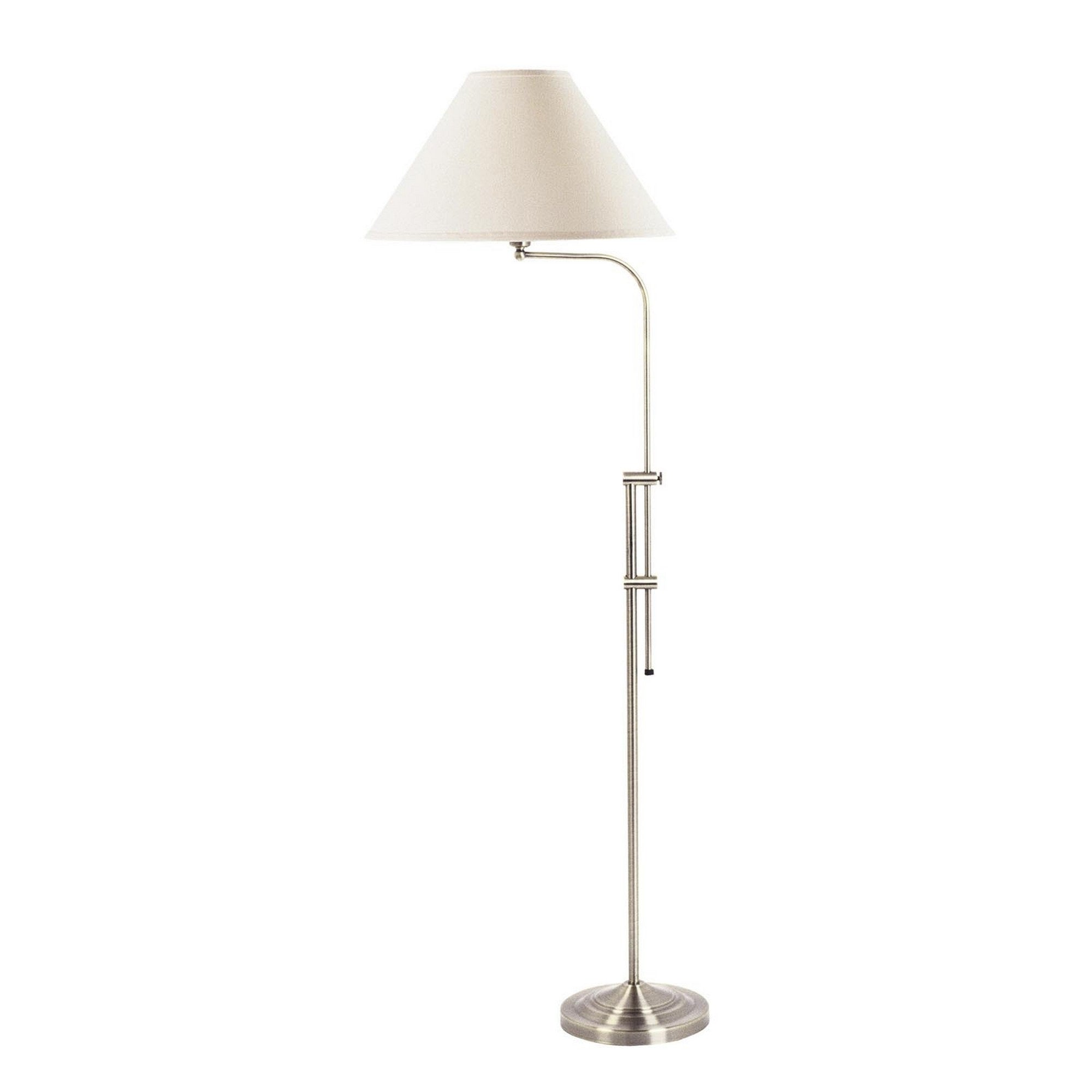 3 Way Metal Floor Lamp With And Adjustable Height Mechanism