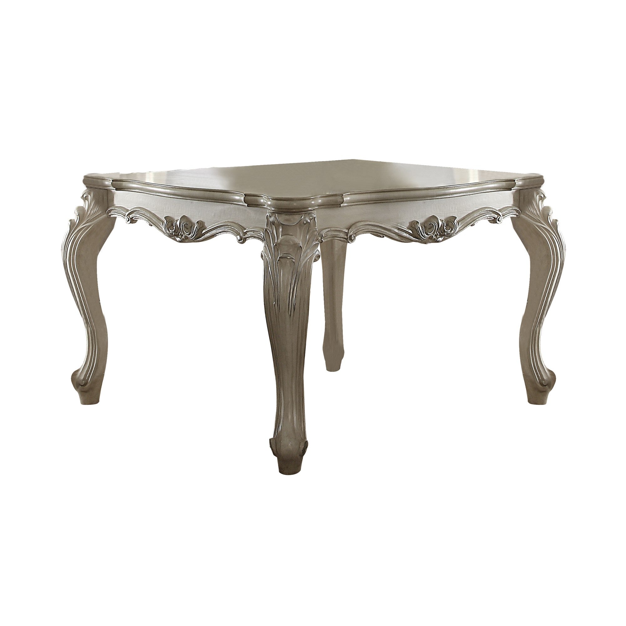 Majestic Counter Height Table with Square Top, Bone White