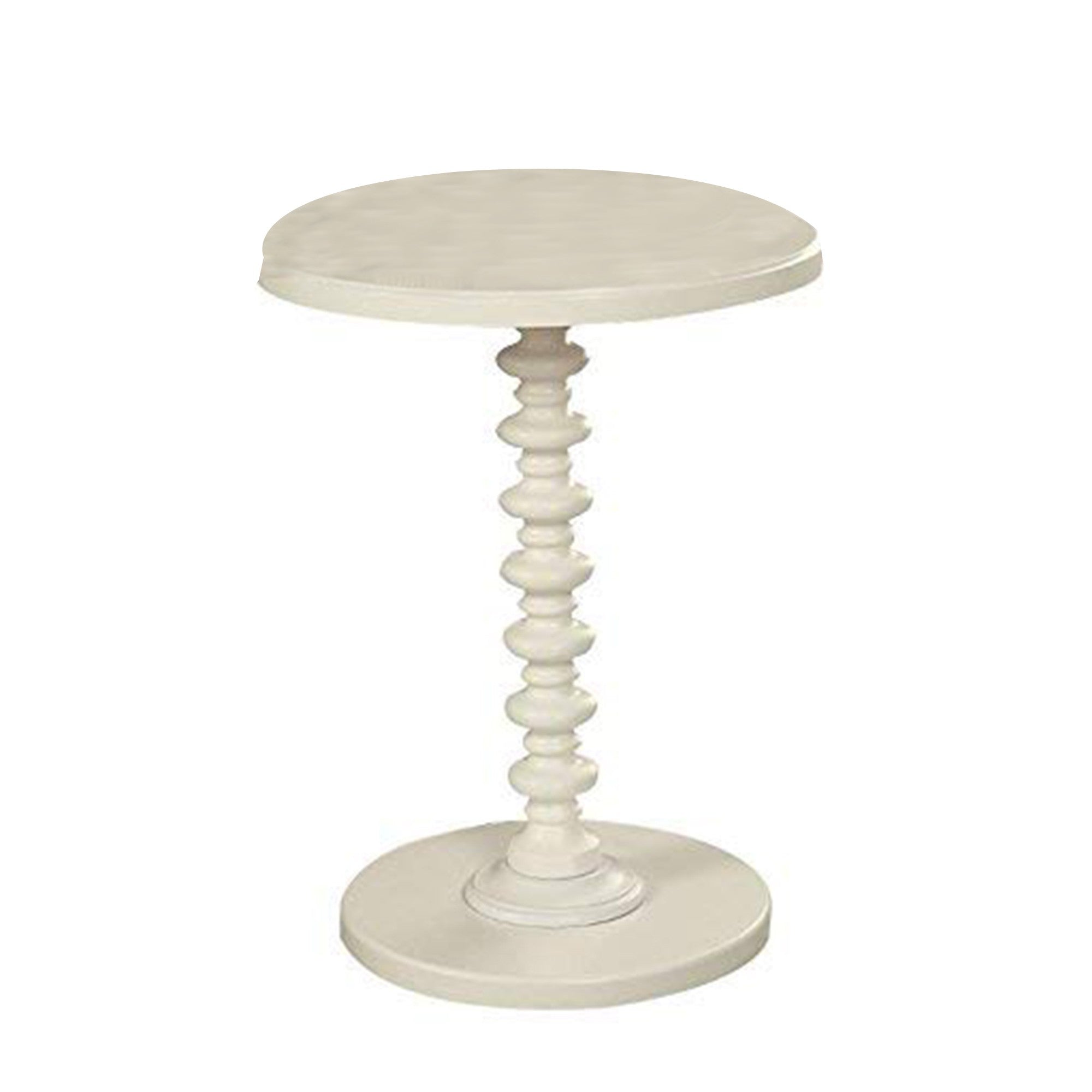 Astonishing Side Table With Round Top, White