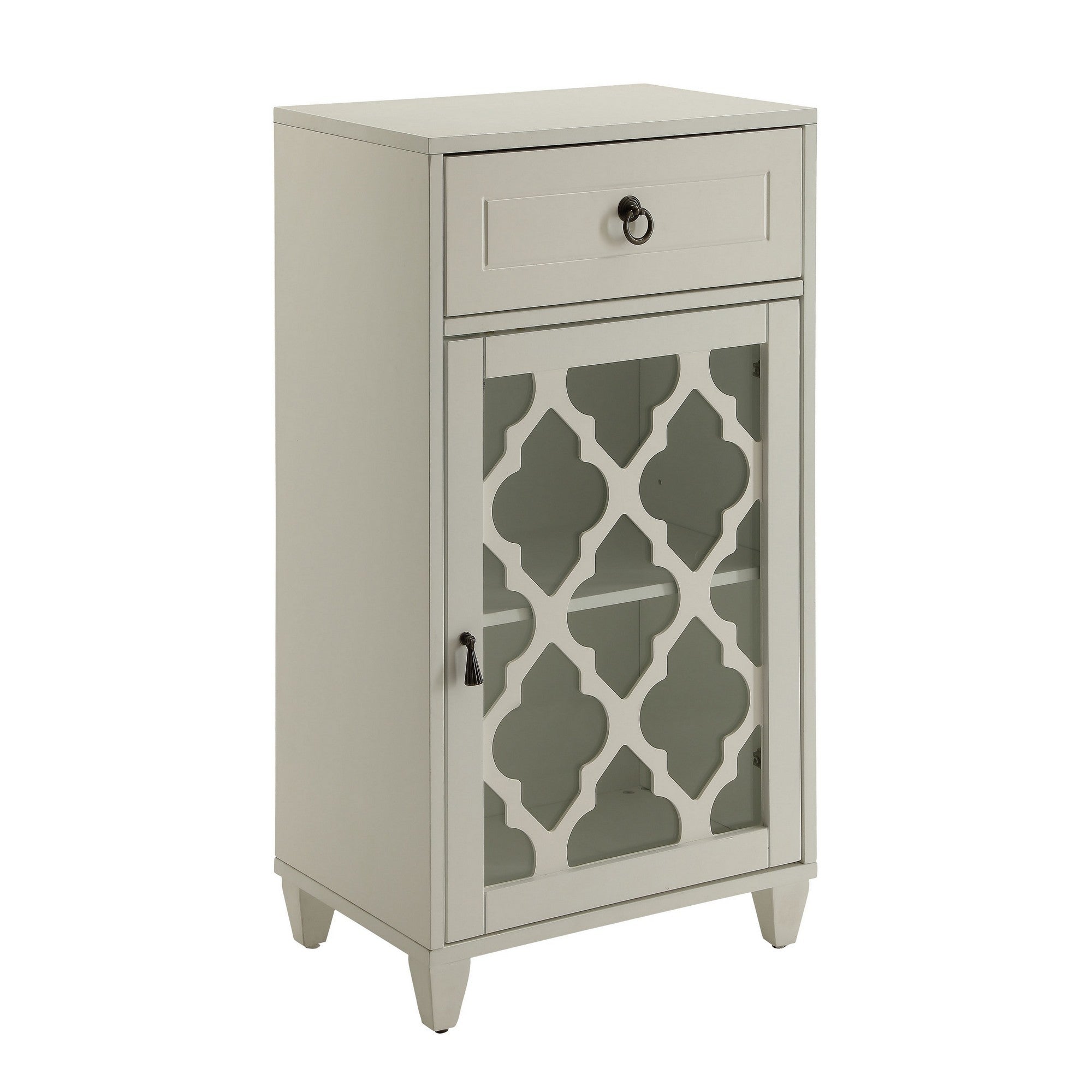 Faddish Side Table, White