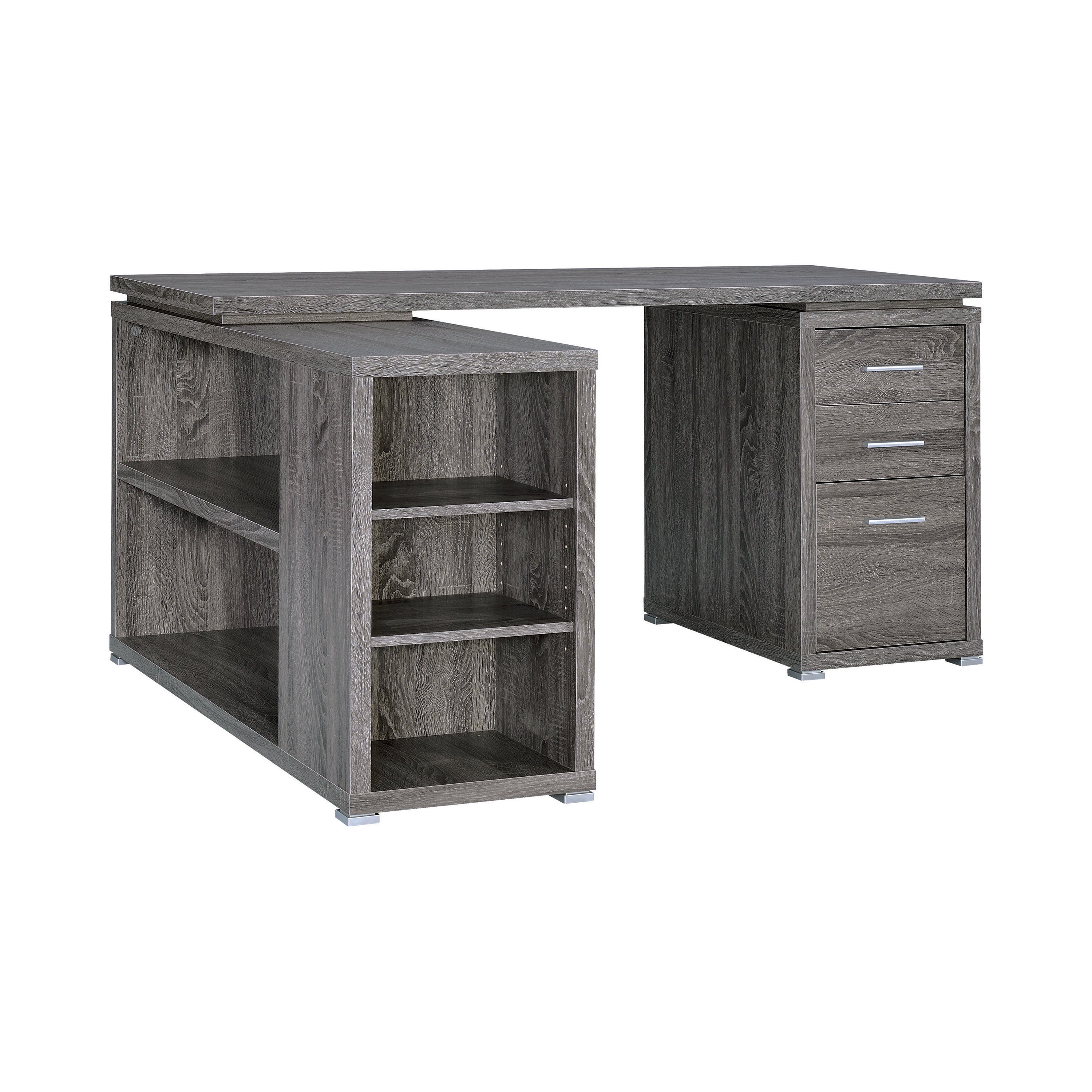 Modern Style Wooden Office Desk, Gray