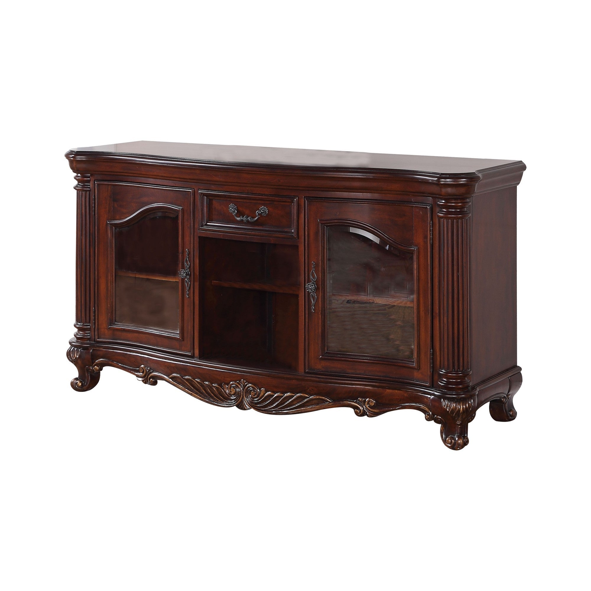 Remington TV Stand, Brown Cherry