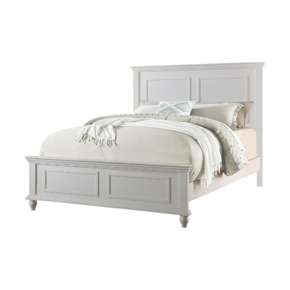 Captivating C.King Wooden Bed, White