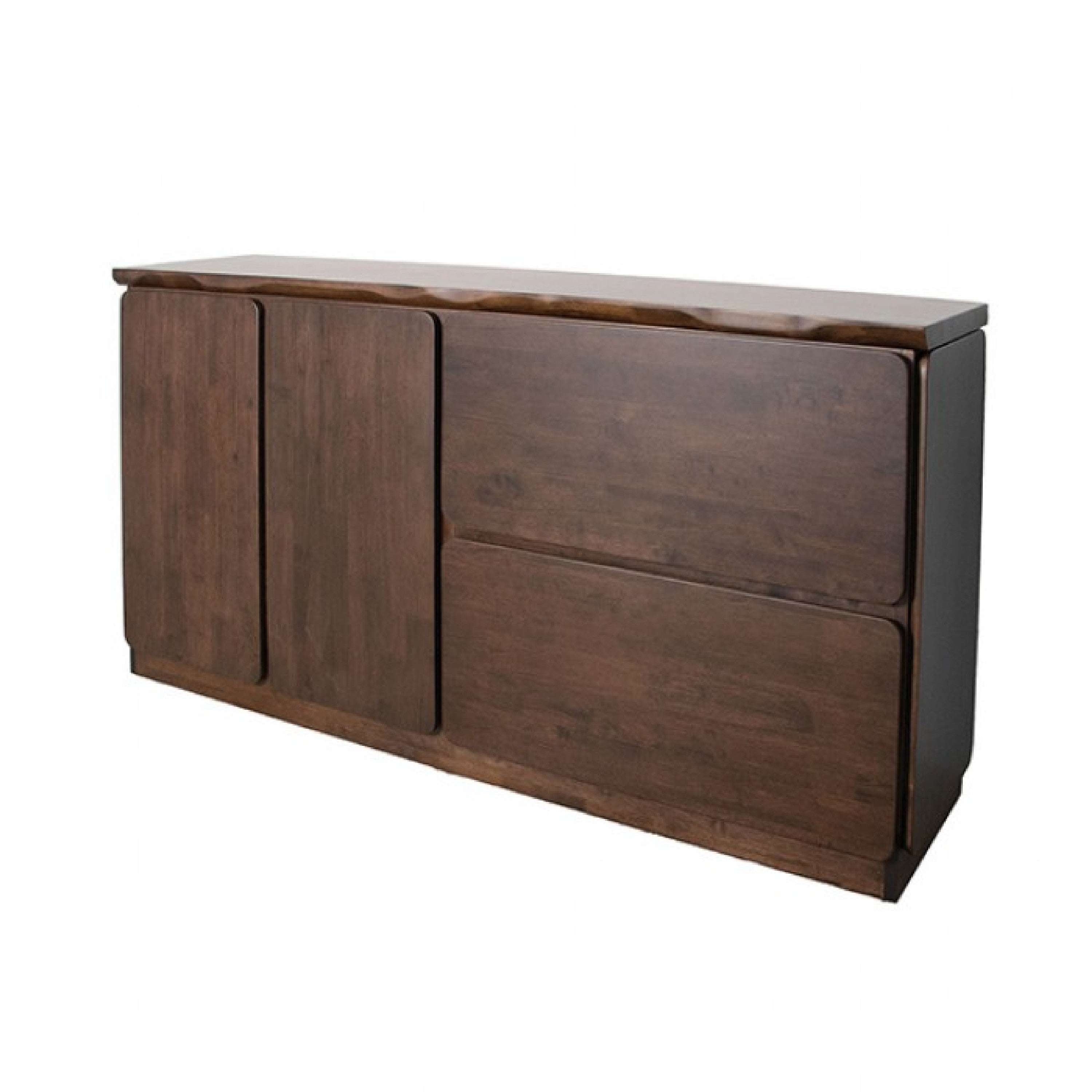 Vyva Sideboard Buffet Console, Walnut Brown Rubberwood, 71 Inch