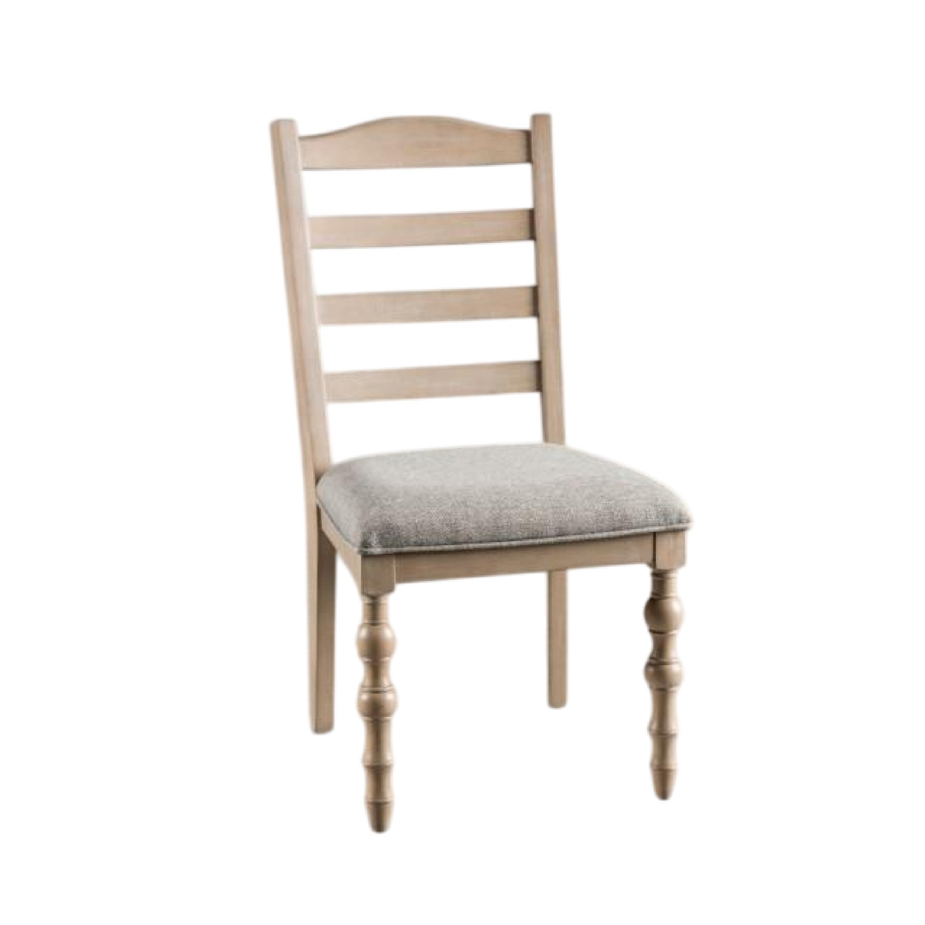 Cherie Dining Side Chair Set of 2, Turned Legs, Light Brown Solid Wood