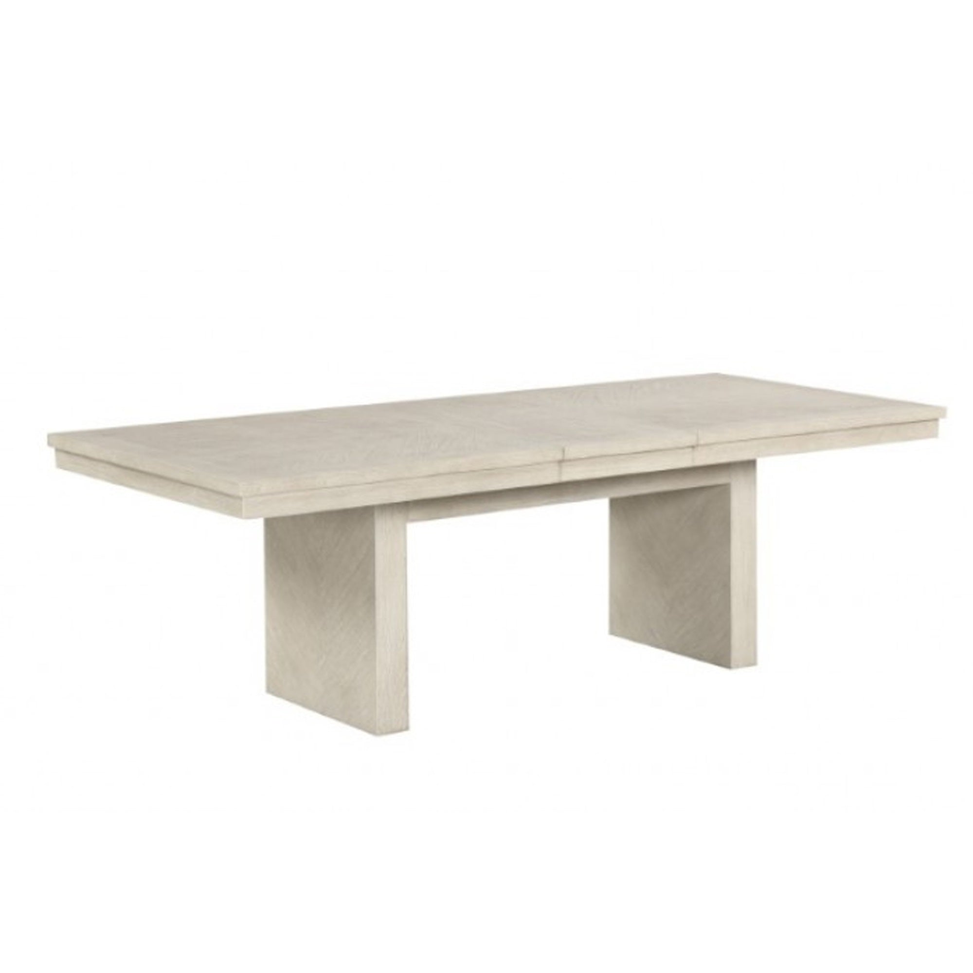 Hagy Dining Table, 76-94 Inch Extendable Top, Natural Brown Panel Legs