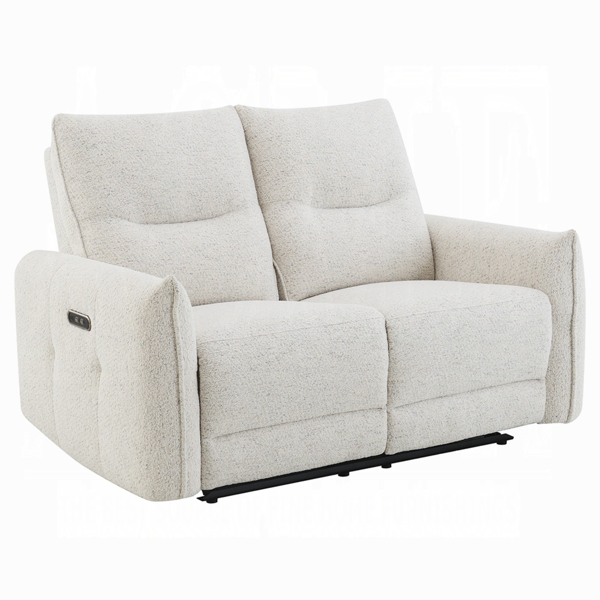 Lali Power Motion Recliner Loveseat with USB, Zero Gravity, Cream Chenille