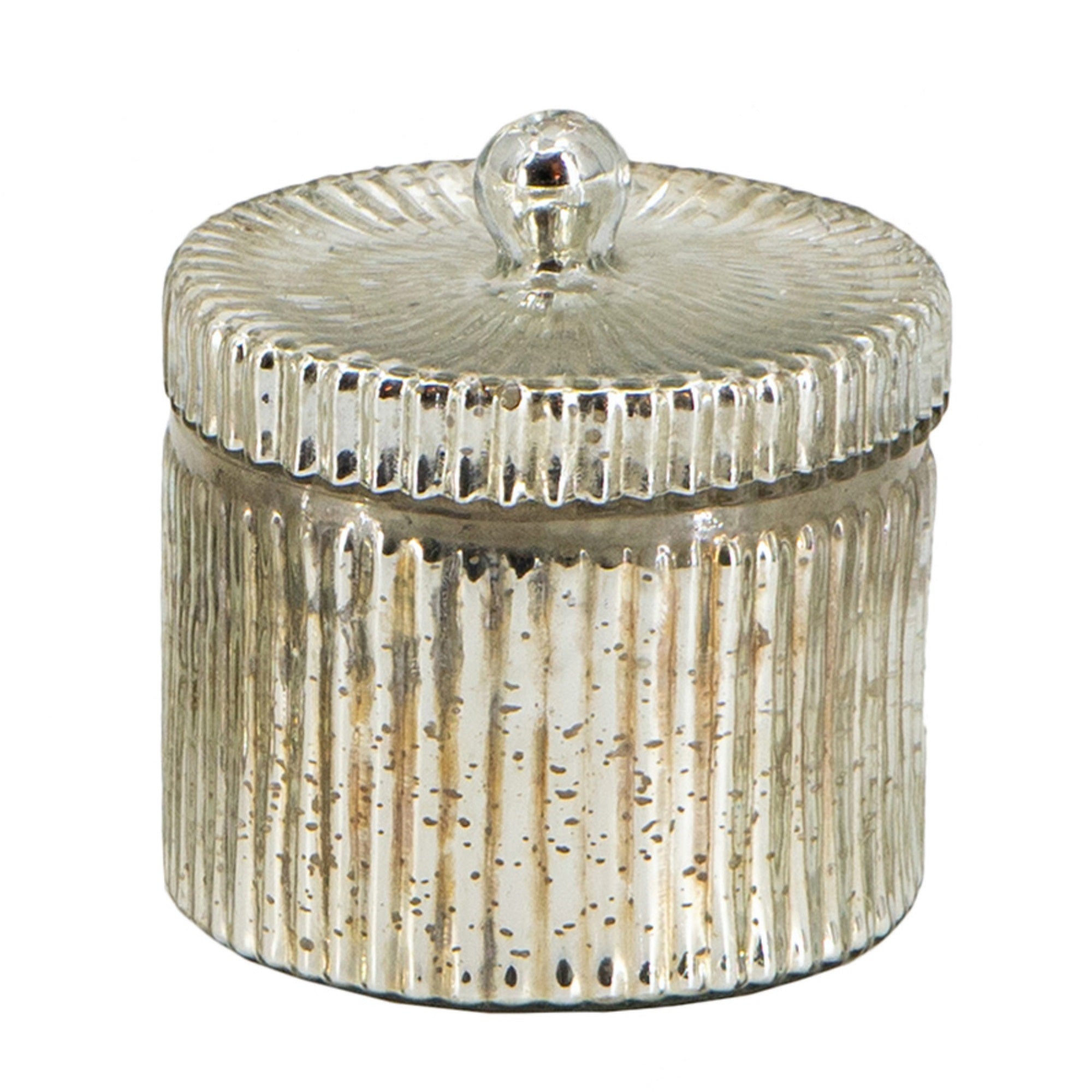 Scented Soy Wax Candle w Lid, Elegant Ribbed Glass Jar, Earl Gray