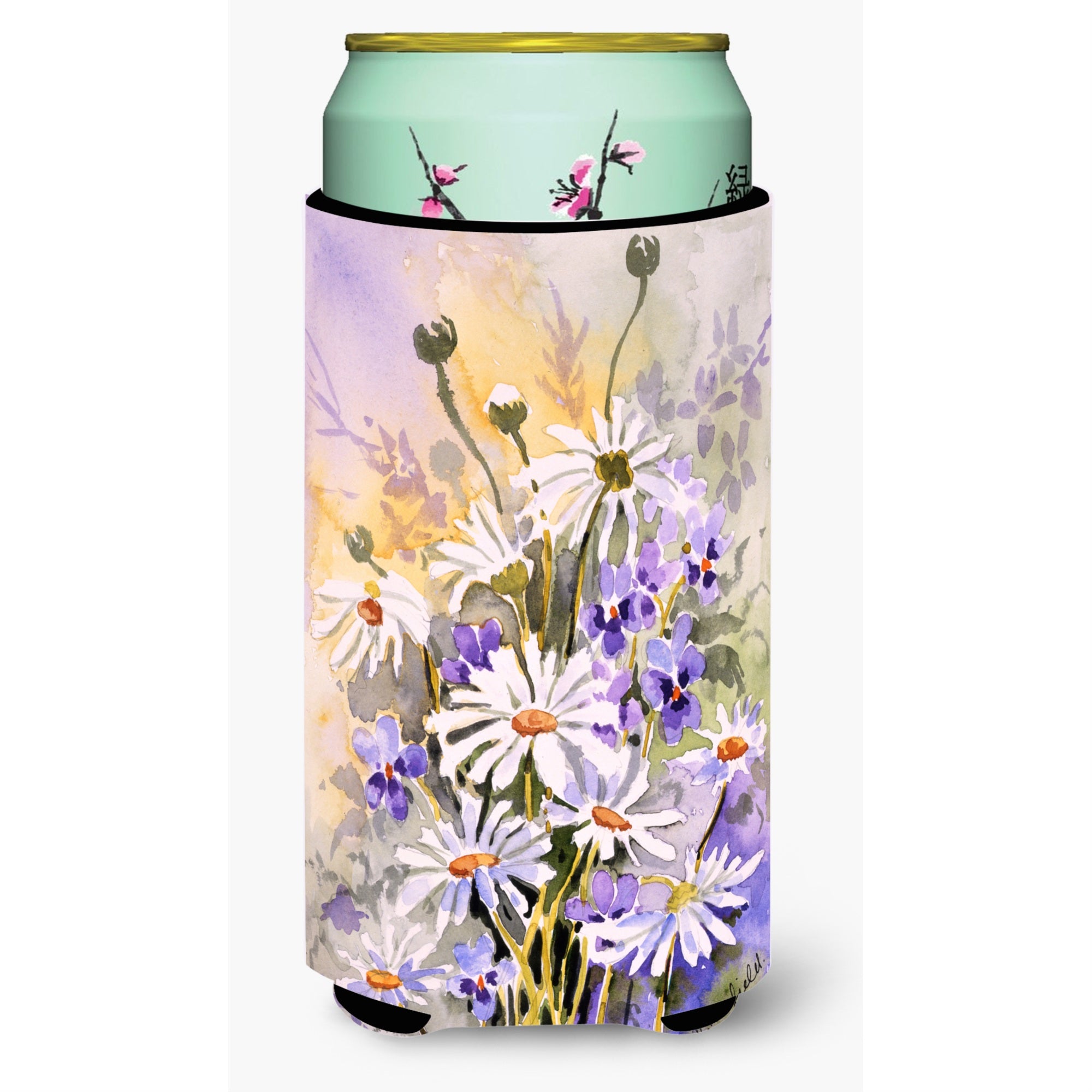 Caroline'S Treasures Daisies By Maureen Benfield Tall Boy Koozie Hugger, Multicolor
