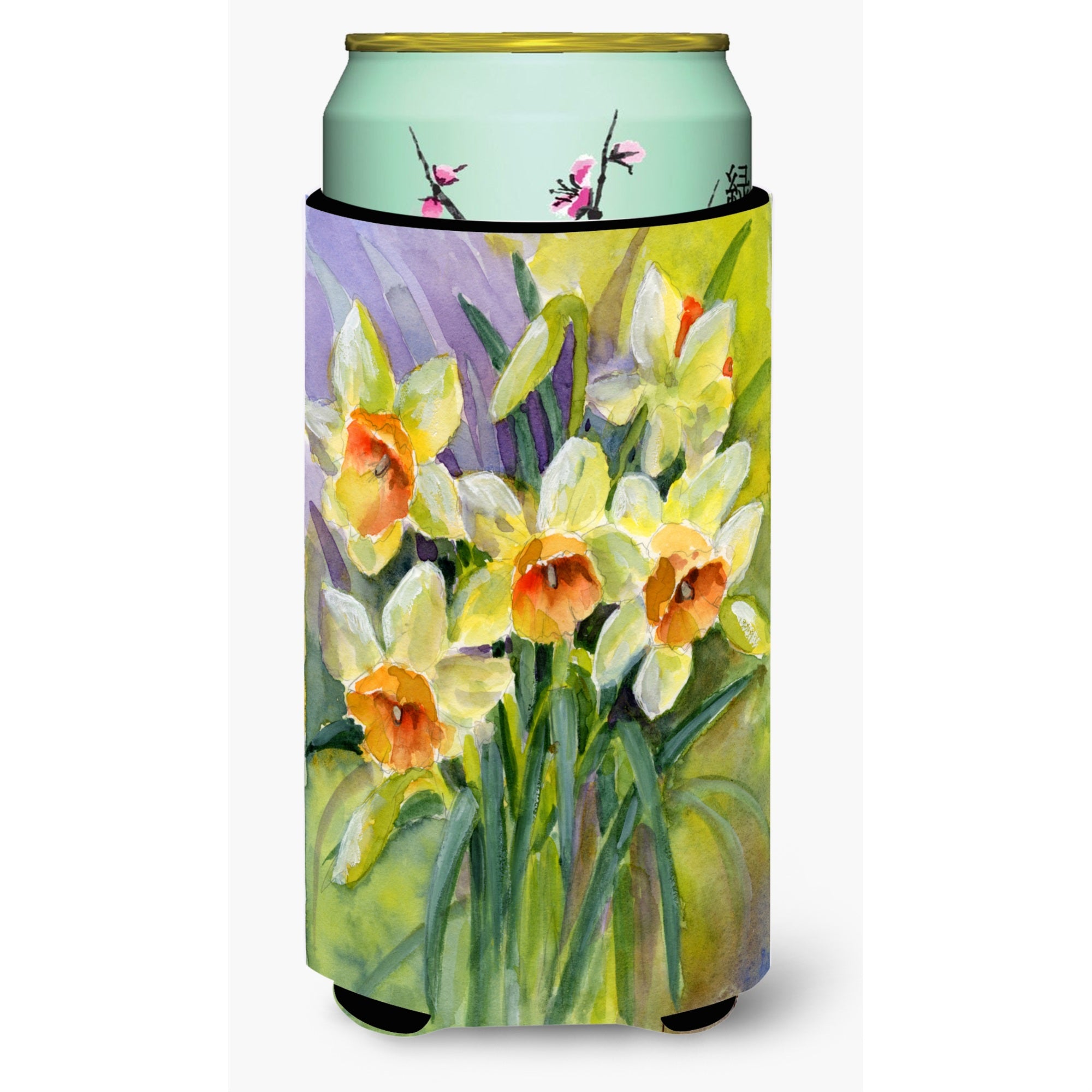 Caroline'S Treasures Daffodils By Maureen Benfield Tall Boy Koozie Hugger, Multicolor