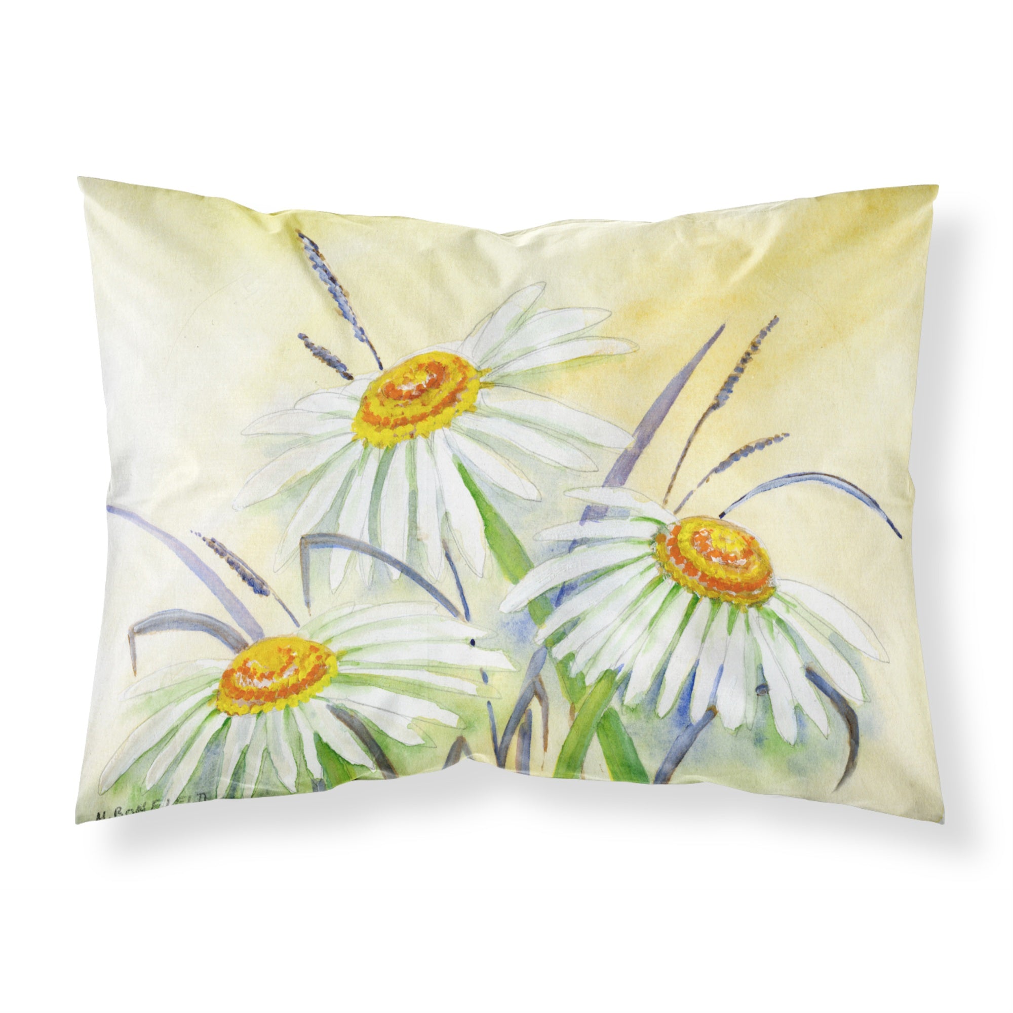 Caroline'S Treasures Daisies By Maureen Bonfield Fabric Standard Pillowcase Bmbo1108Pillowcase, Multicolor