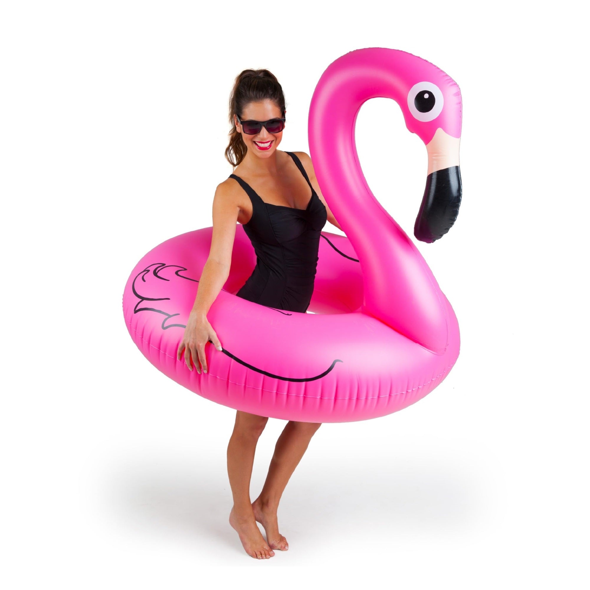 INFLATABLE GIANT PINK FLAMINGO POOL FLOAT