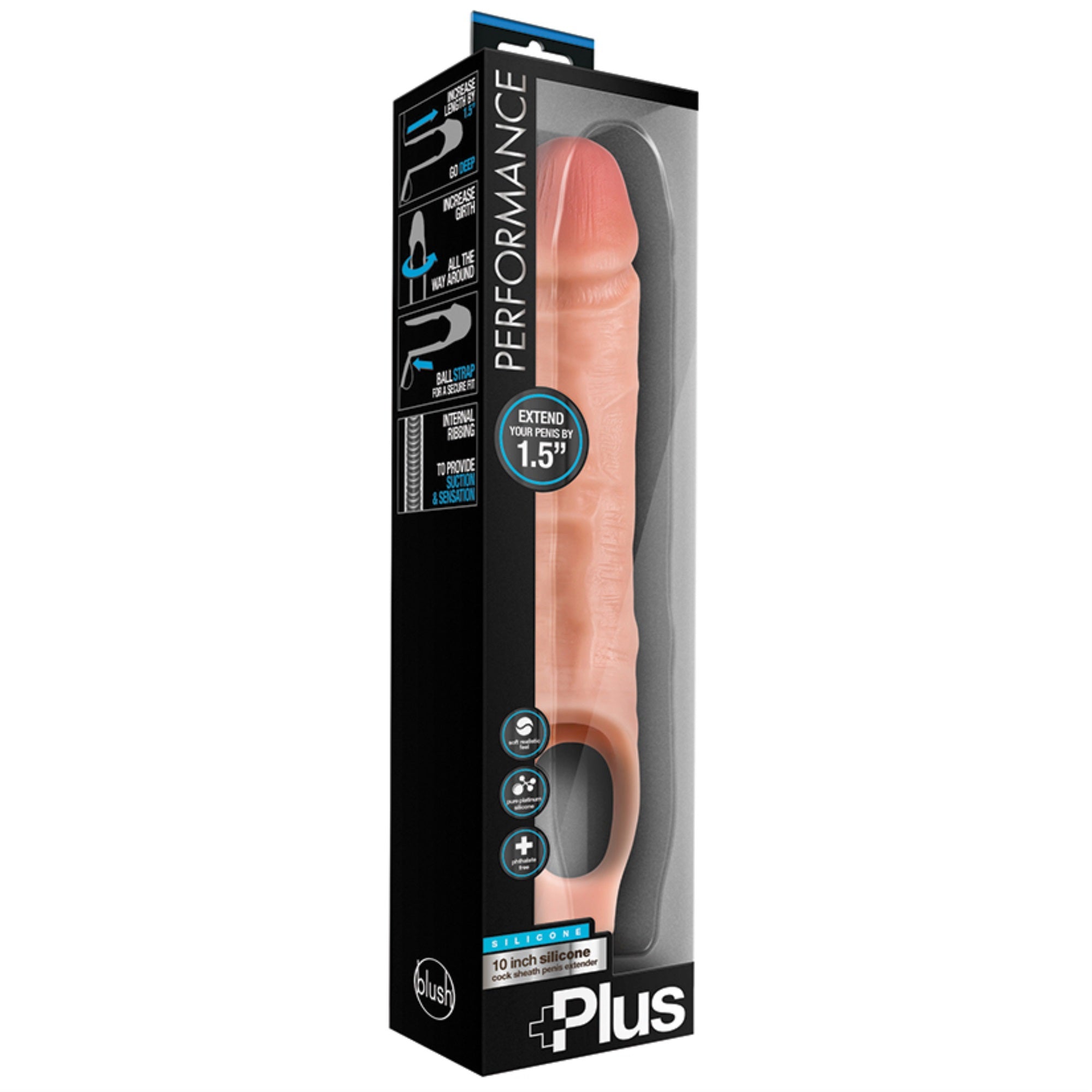 Performance Plus Sheath Penis Extender-Vanilla 10″