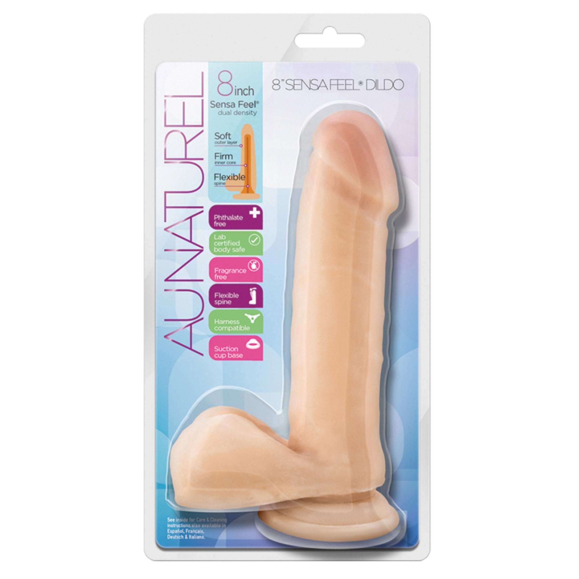 Au Naturel Sensa Feel Dildo-Beige 8″