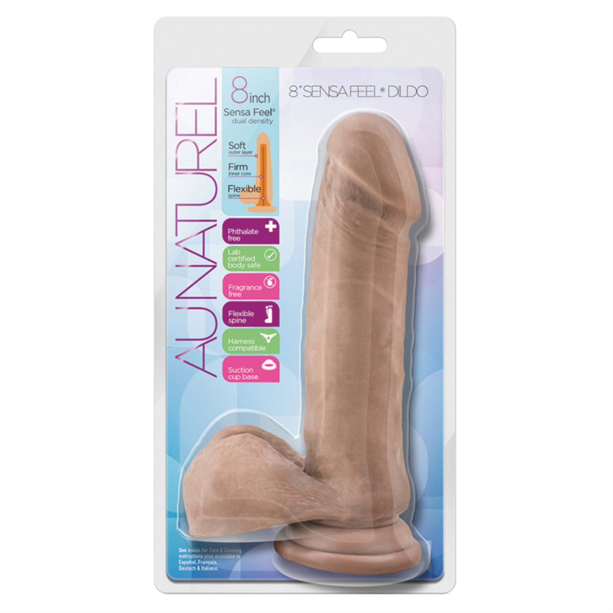 Au Naturel Sensa Feel Dildo-Latin 8″
