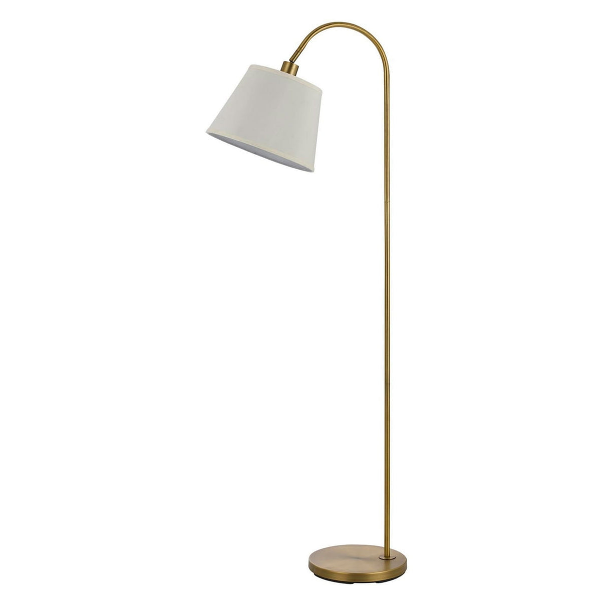 Benjara Bm220851 60W Metal Floor Lamp With Gooseneck Shape & Stable Base&#44 Gold