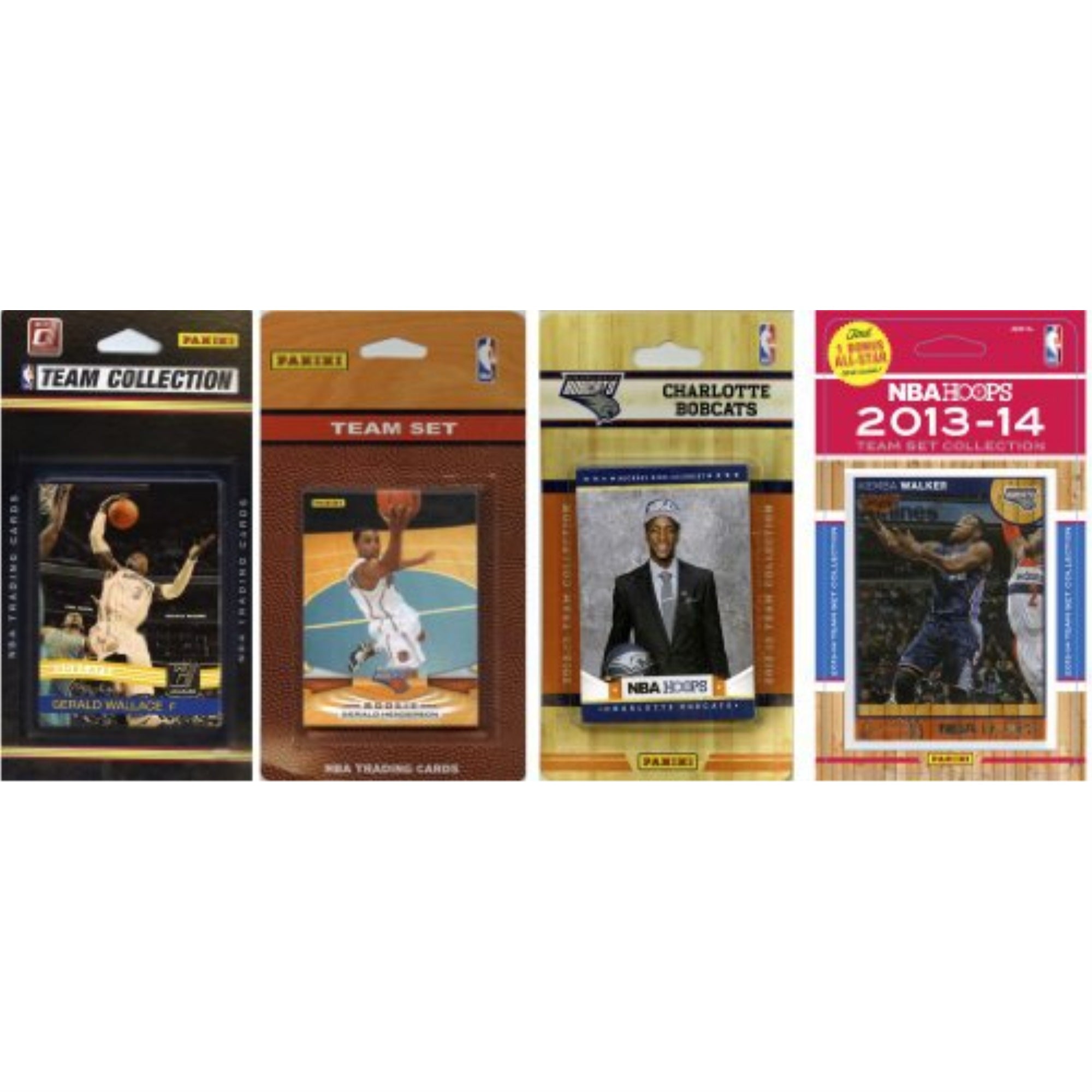 NBA Charlotte Bobcats 4 Different Licensed Trading Card Team Sets